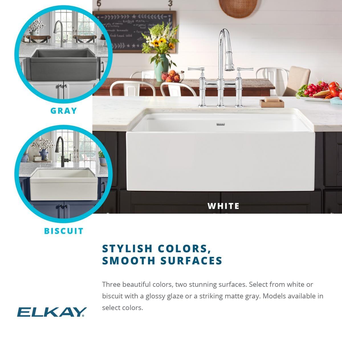 Fireclay 30" L x 20" W Farmhouse Kitchen Sink