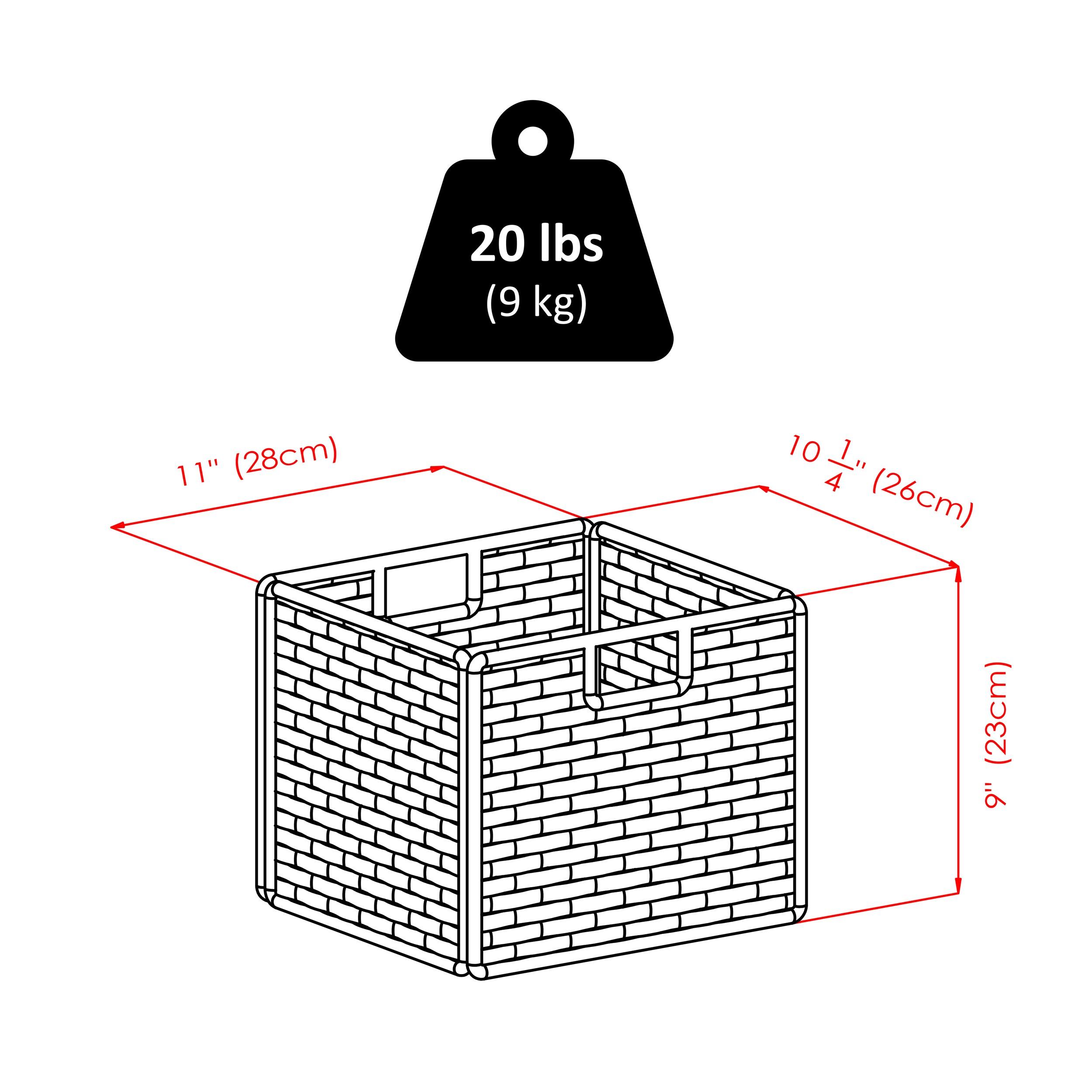22.05" 4pc Milan Storage Hall Bench with Baskets Walnut - Winsome: Foyer Organizer, Shoe Rack