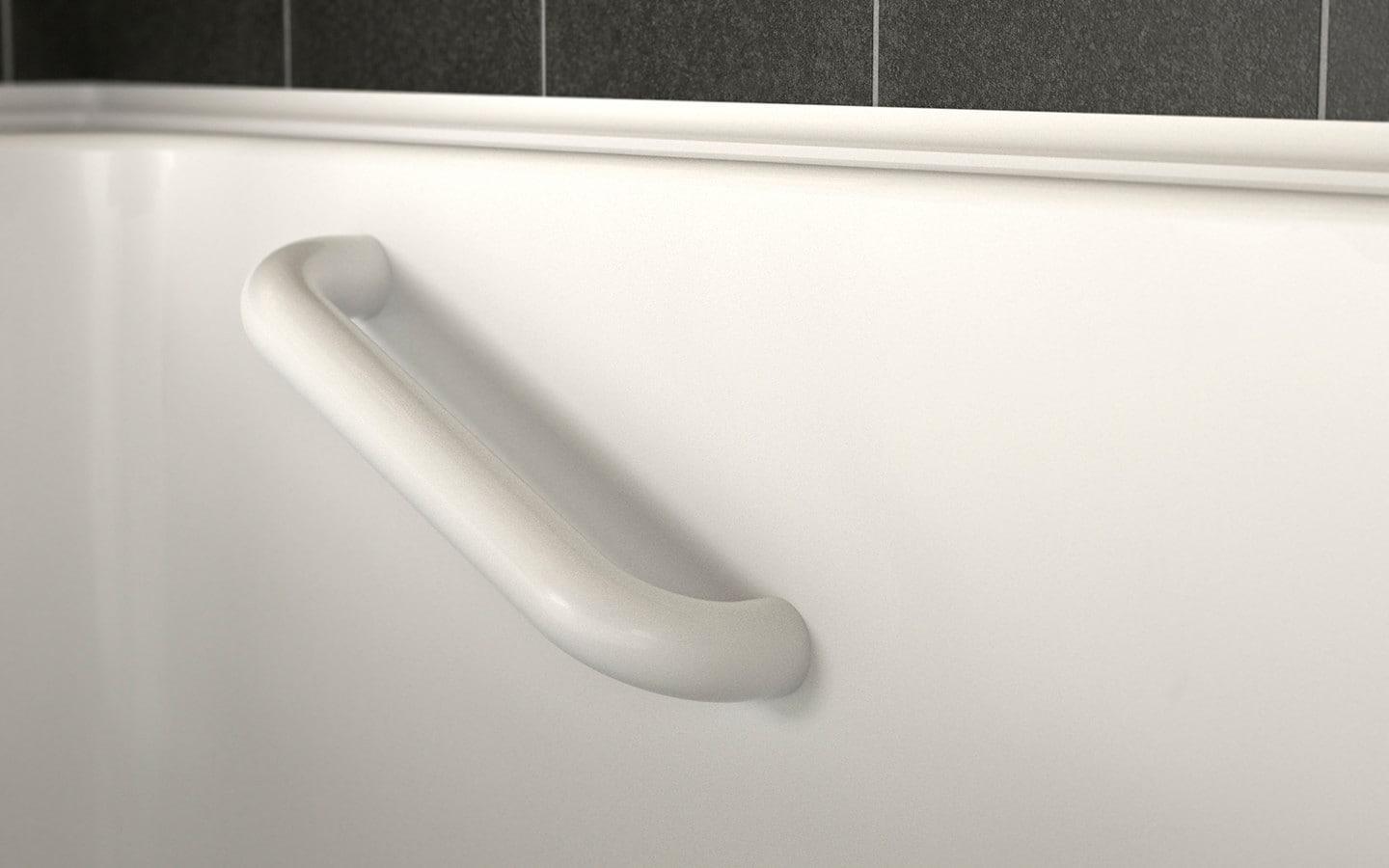 Safety Tubs 48'' x 29.75'' Walk-in Soaking Fiberglass Bathtub with Faucet SSA4828LS-WH