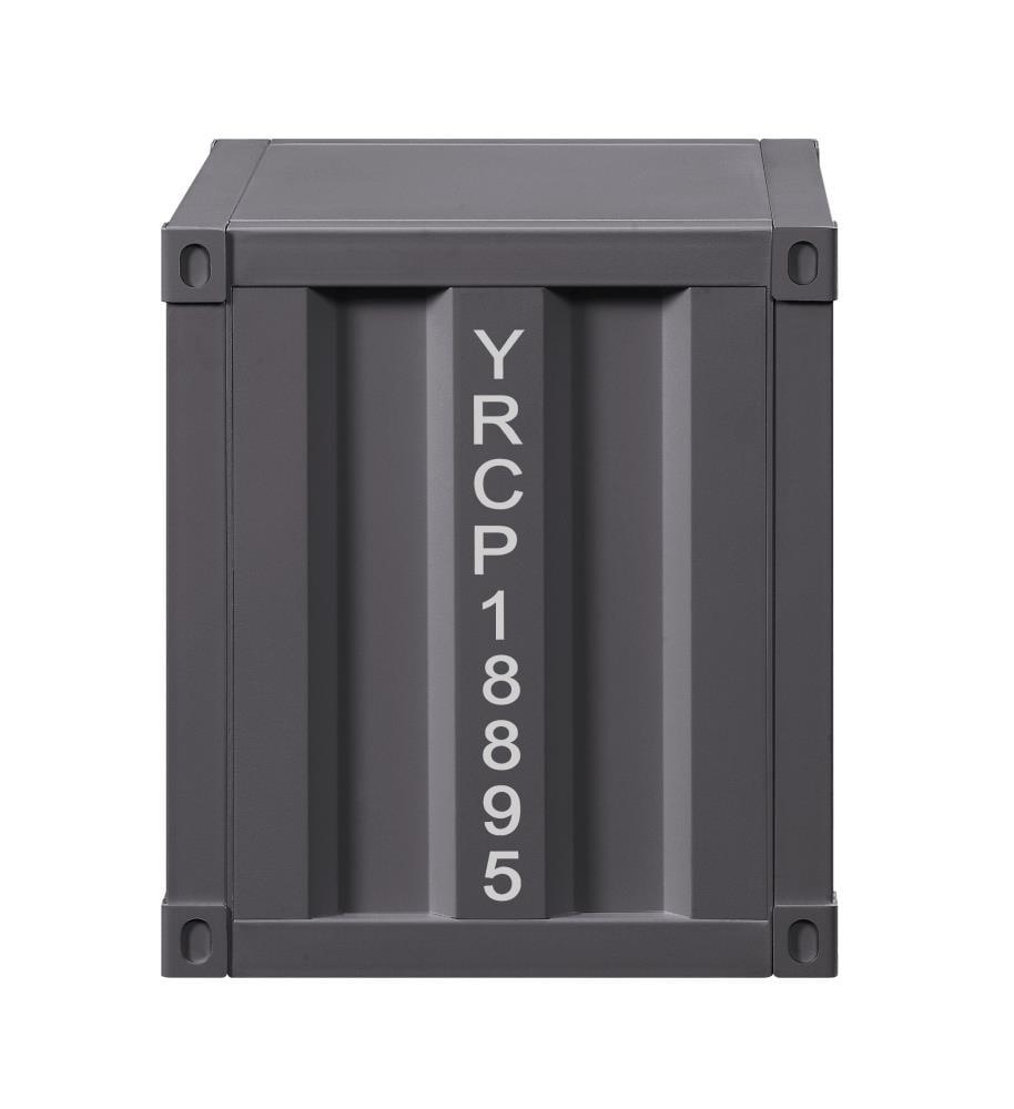 F&L Homes Studio Cargo Metal Nightstand W/USB