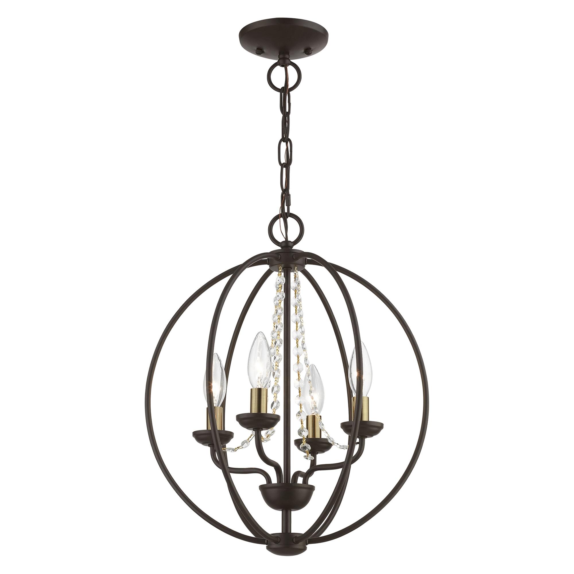Livex Lighting Arabella 4 - Light Chandelier in  Bronze/Antique Brass