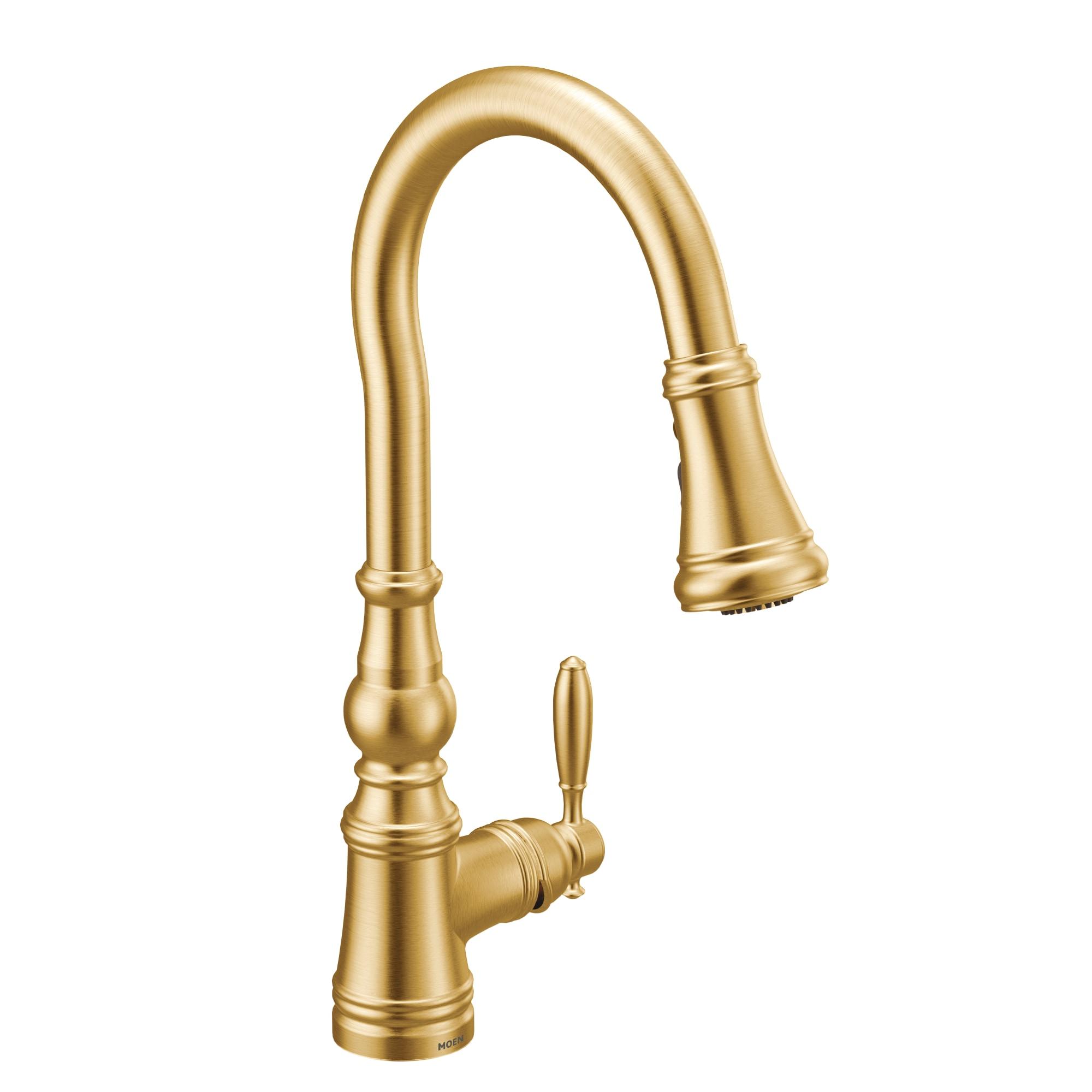 Moen Weymouth One-Handle Pull Down Single Handle Kitchen Faucet with Power Boost