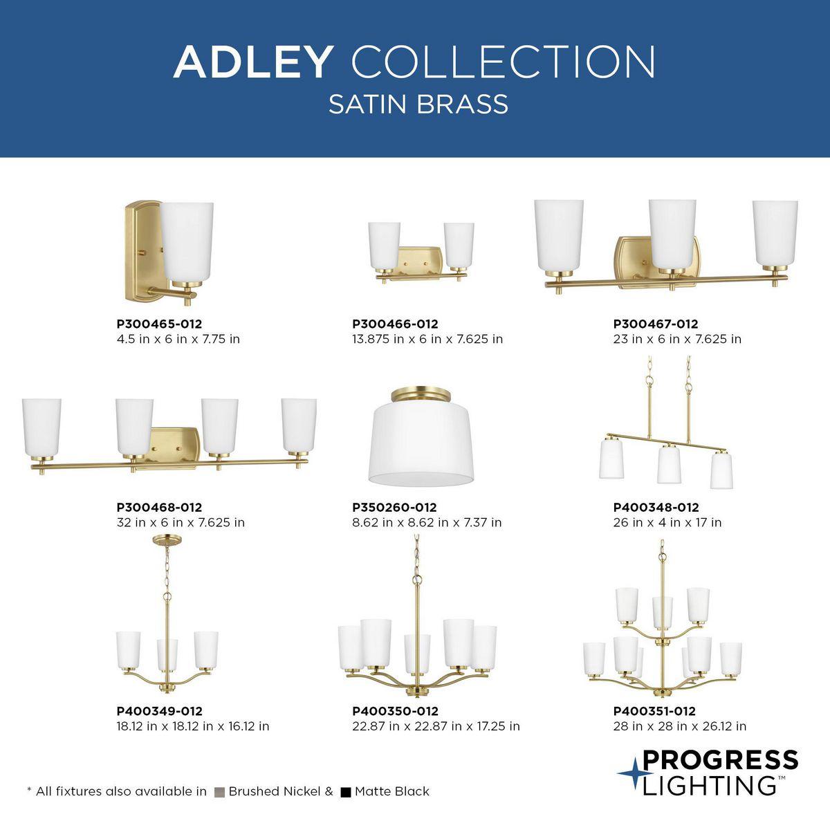 Progress Lighting, Adley Collection, 1-Light Flush Mount, Brushed Nickel, Clear Glass Shade