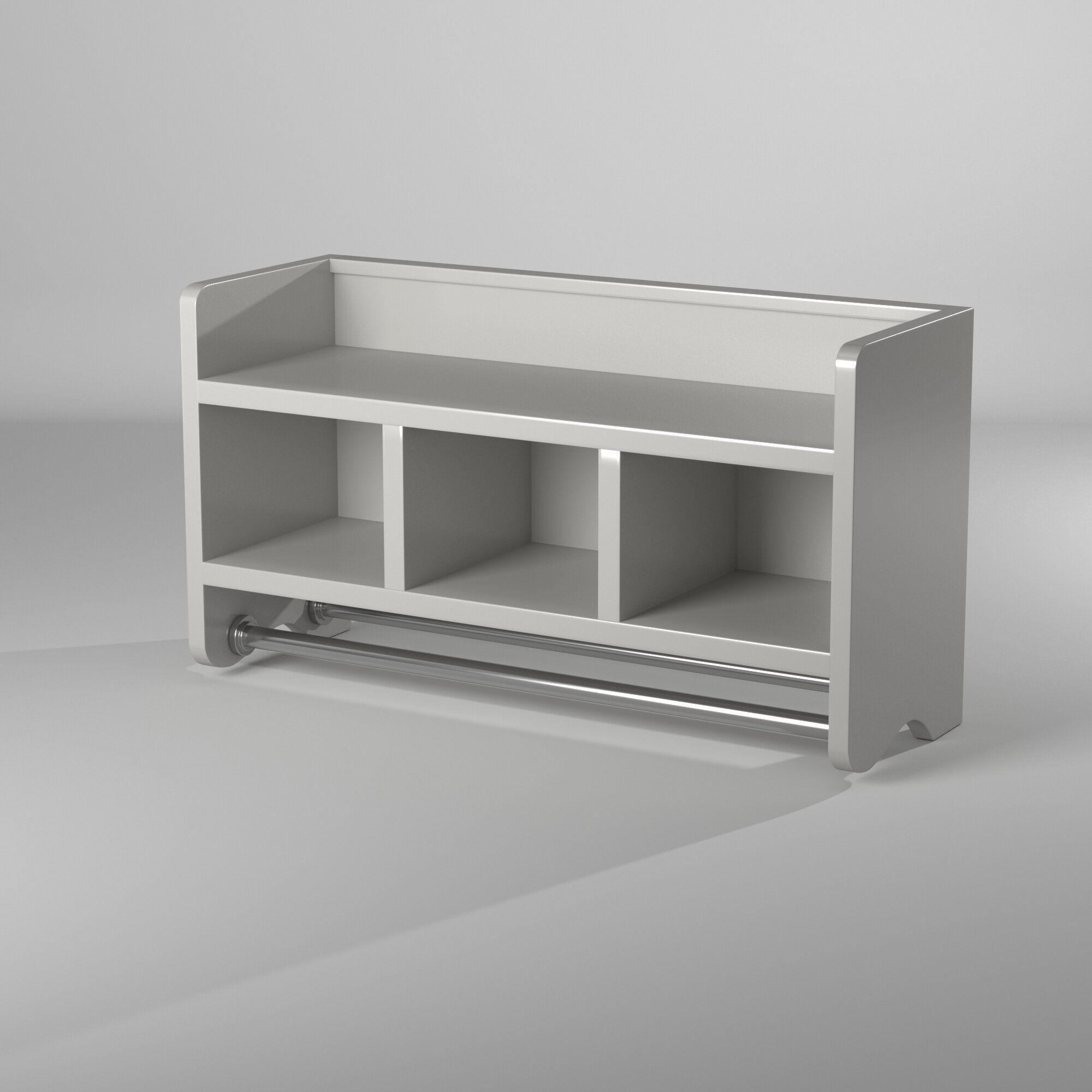Decorative Wall Cabinet Gray 25" - Alaterre Furniture
