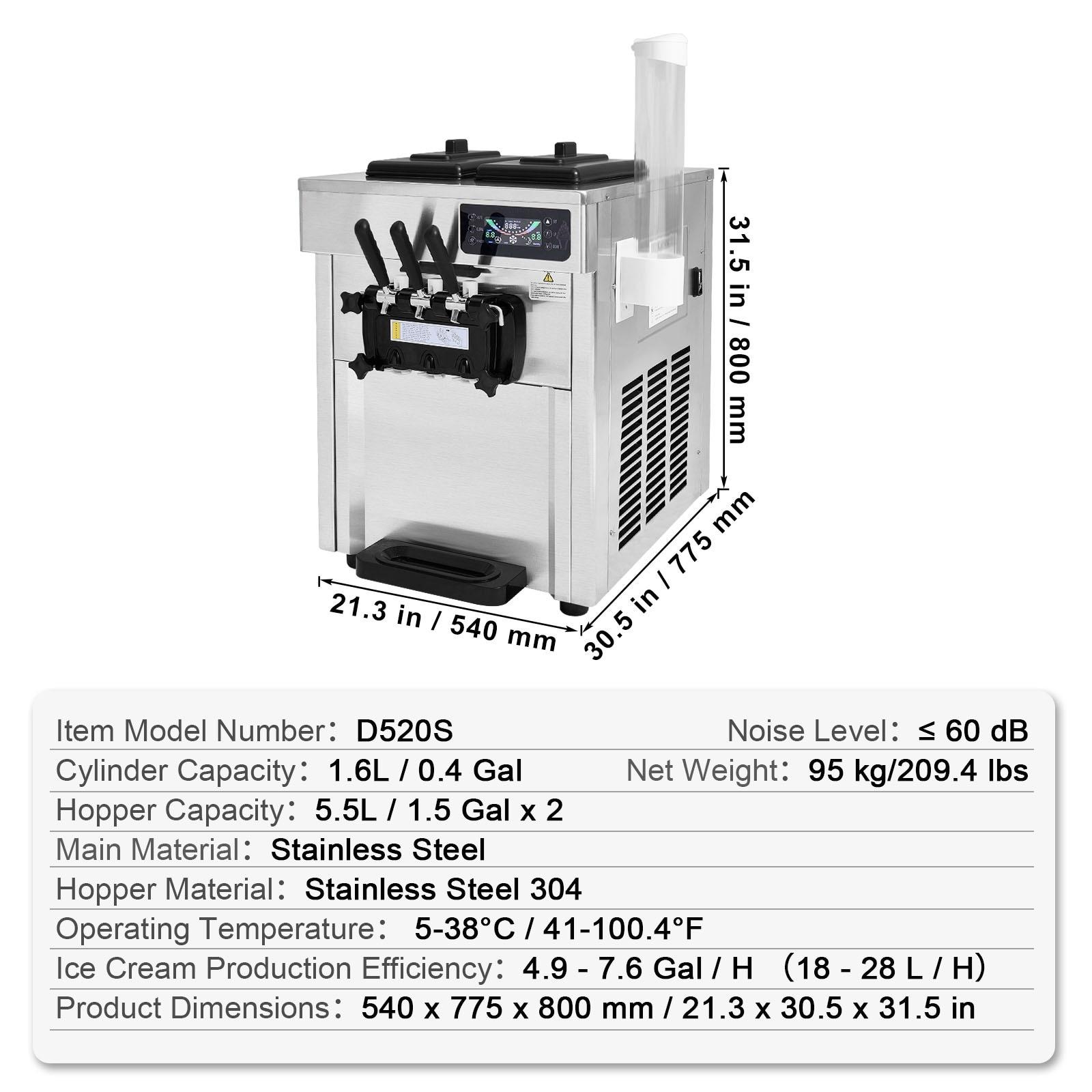 VEVOR VEVOR Soft Serve Ice Cream Machine Maker