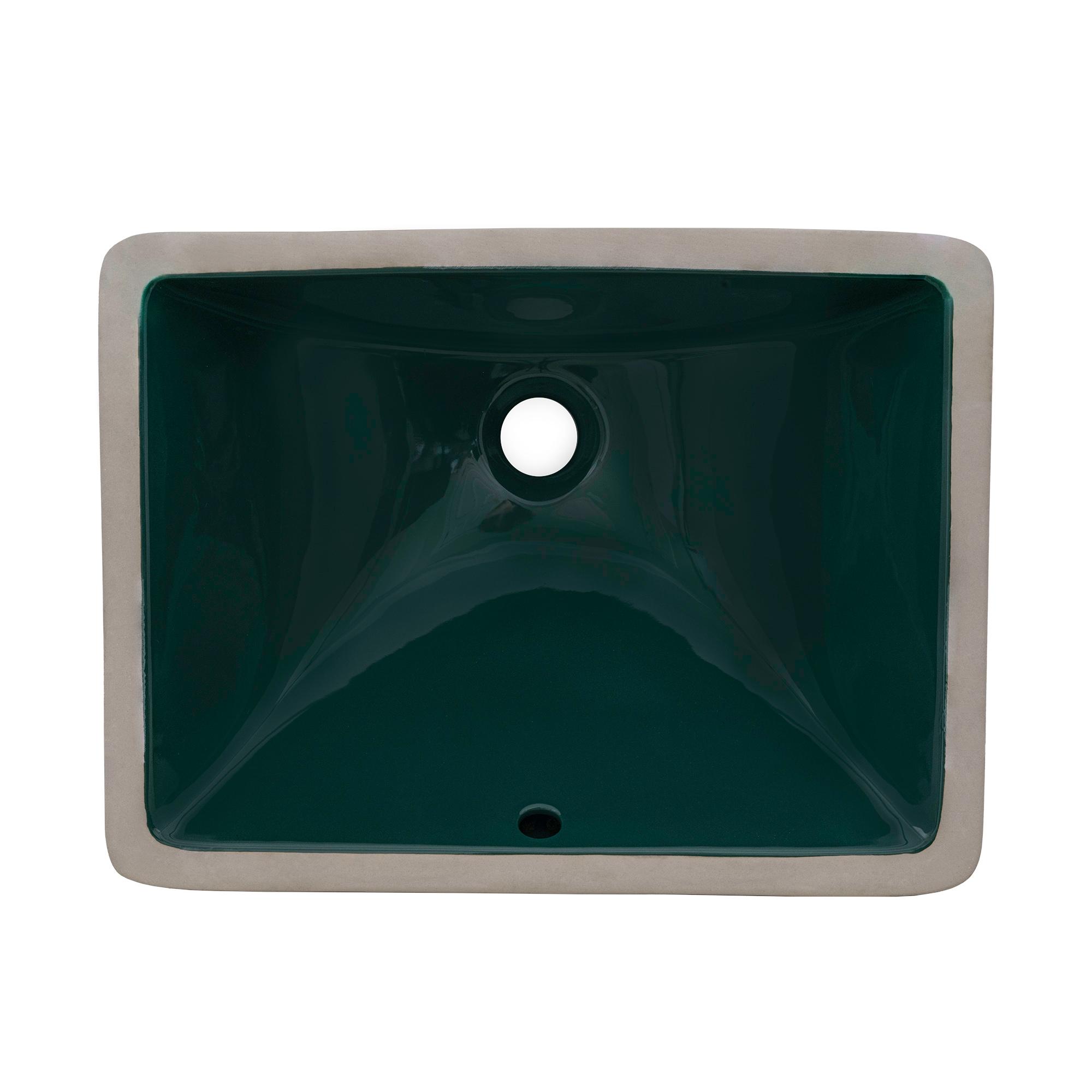 Ruvati 17 x 12 inch Undermount Bathroom Rectangular Porcelain Ceramic Sink with Overflow