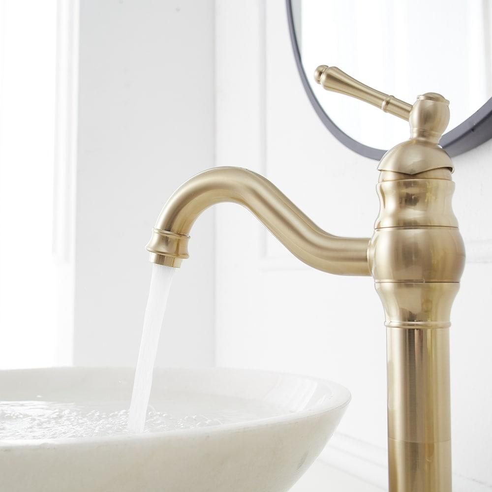 VIBRANTBATH 9310-BG Vessel Sink Faucet Single-handle Bathroom Faucet with Drain Assembly