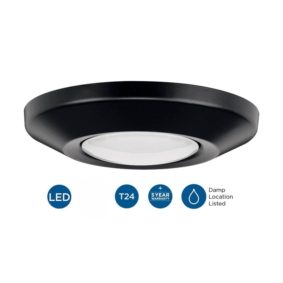 Progress Lighting, Intrinsic Collection, 1-Light, Surface Mount, Black, Eyeball Downlight