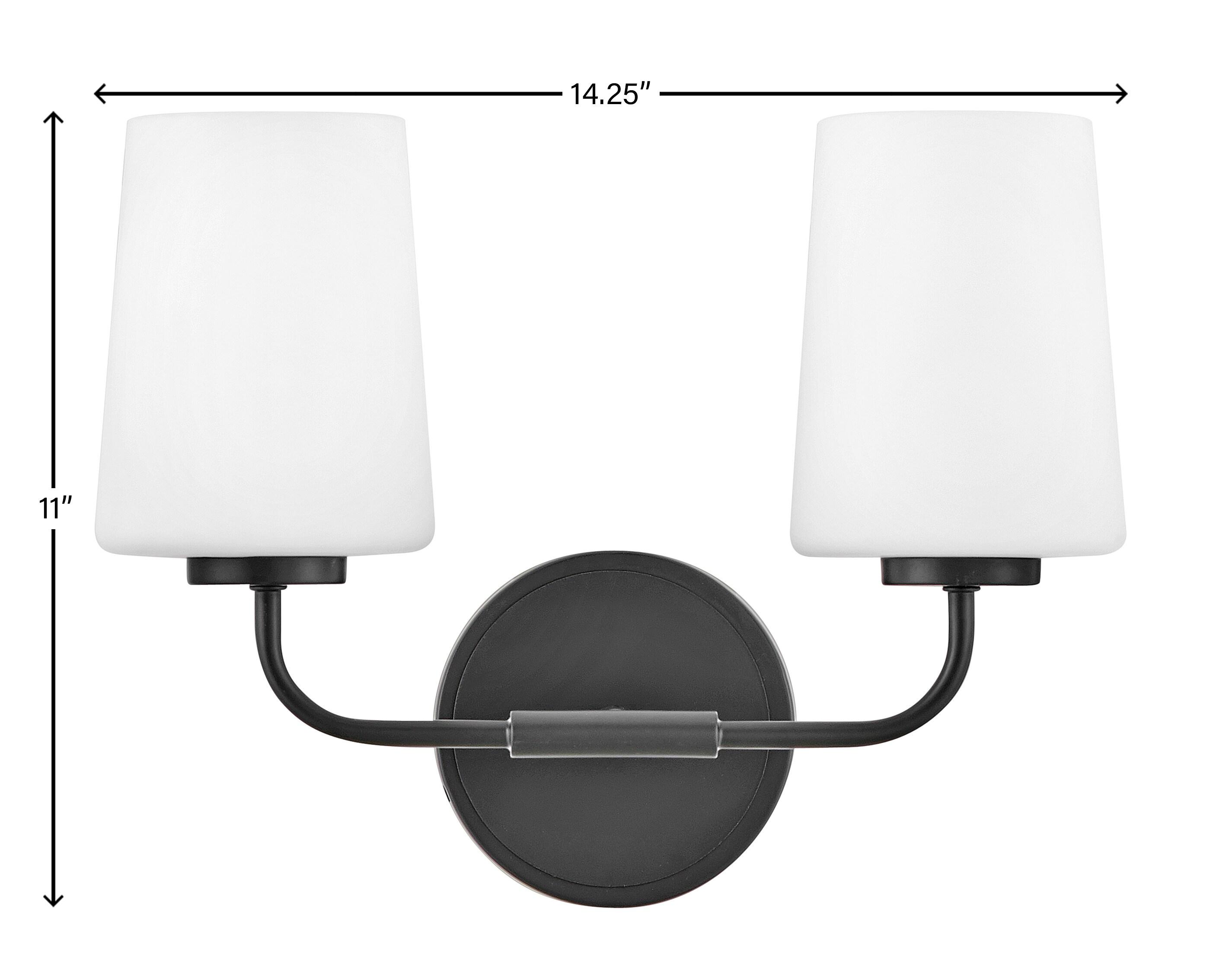 Fitz 2 Light Frosted Dimmable Vanity Light