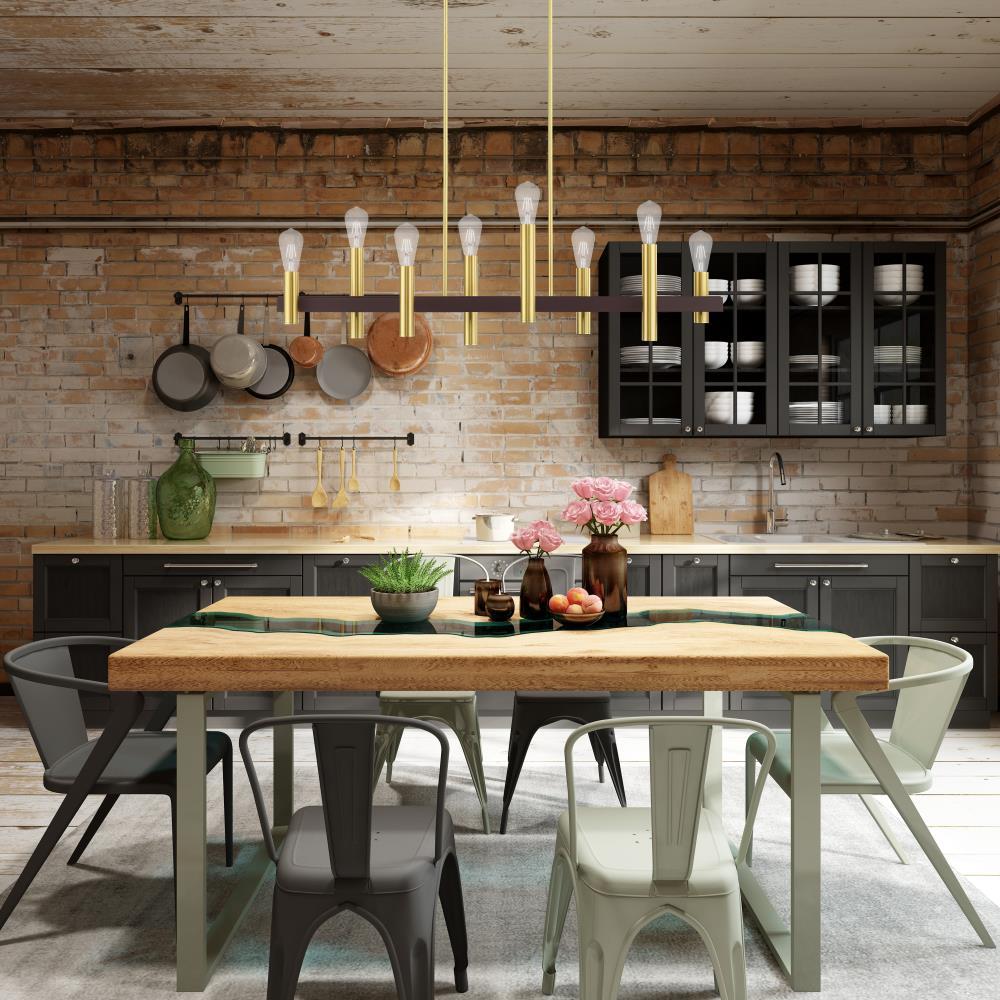Livex Lighting Helsinki 8 - Light Chandelier in  Satin Brass/Bronze
