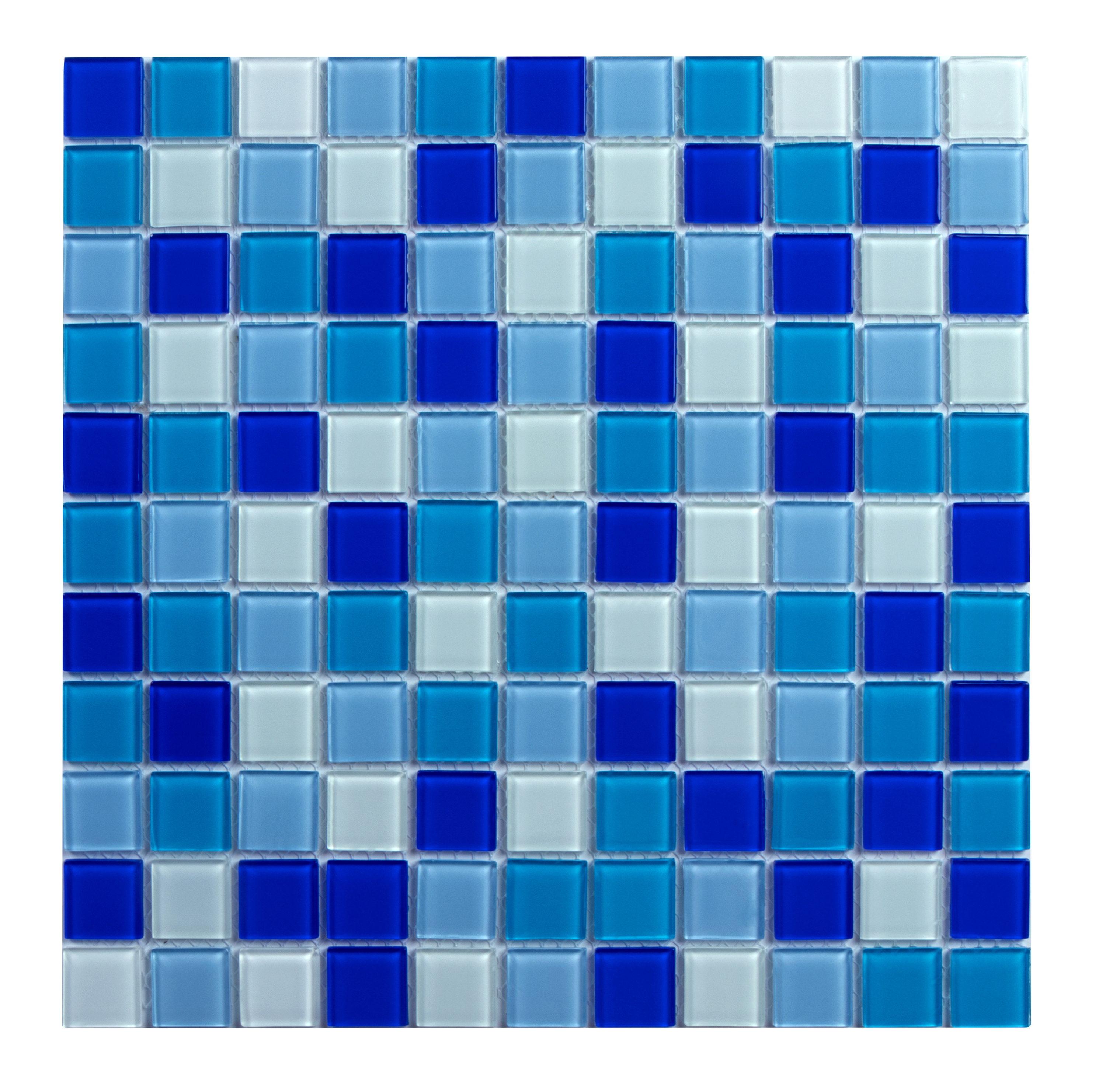 WS Tiles® 1" x 1" Straight Edge Glass Mosaic Tile