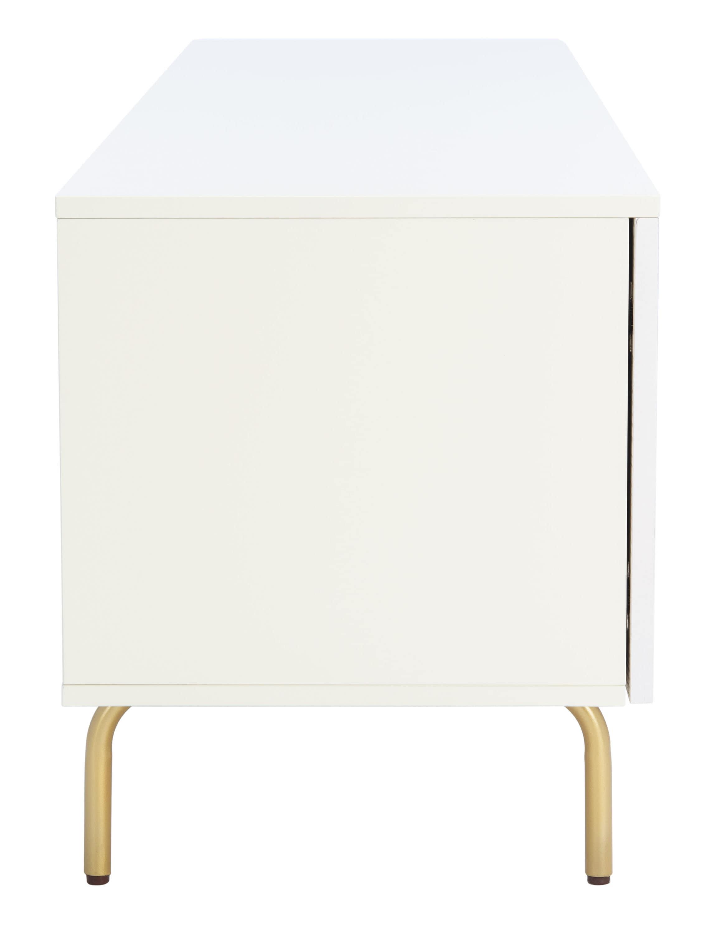 SAFAVIEH Genevieve Modern Storage TV Stand, Cream/White Washed (54 in. W x 15.7 in. D x 19.7 in. H)