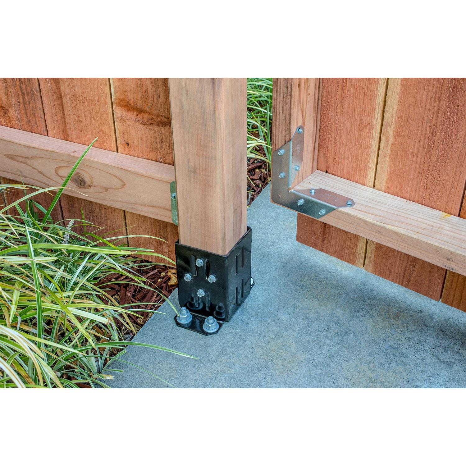 Simpson Strong-Tie 12 Gauge 4 X 4 Powder Coated Black E-Z Post Base