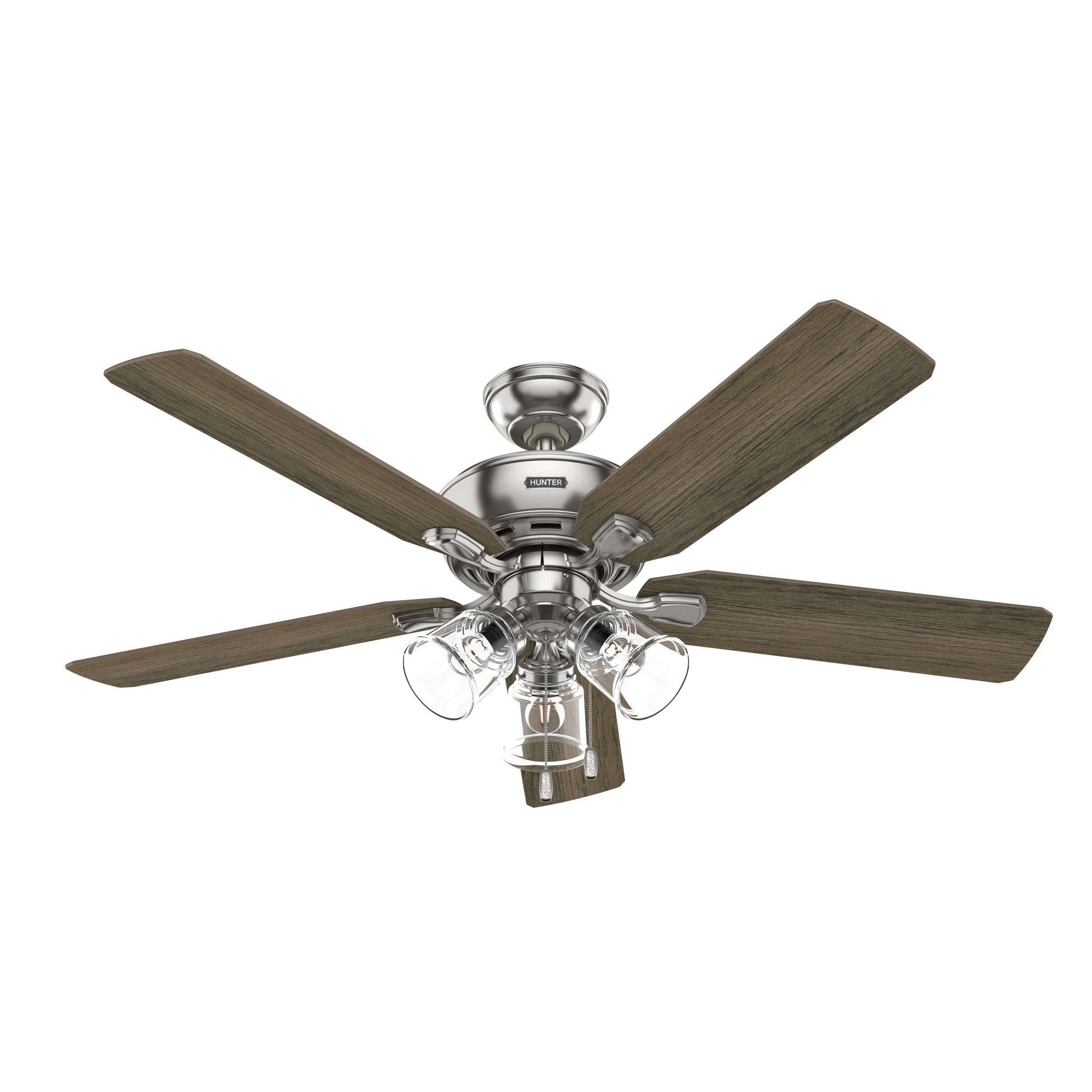 52" Rosner 5 - Blade Ceiling Fan With Lights and Pull Chains