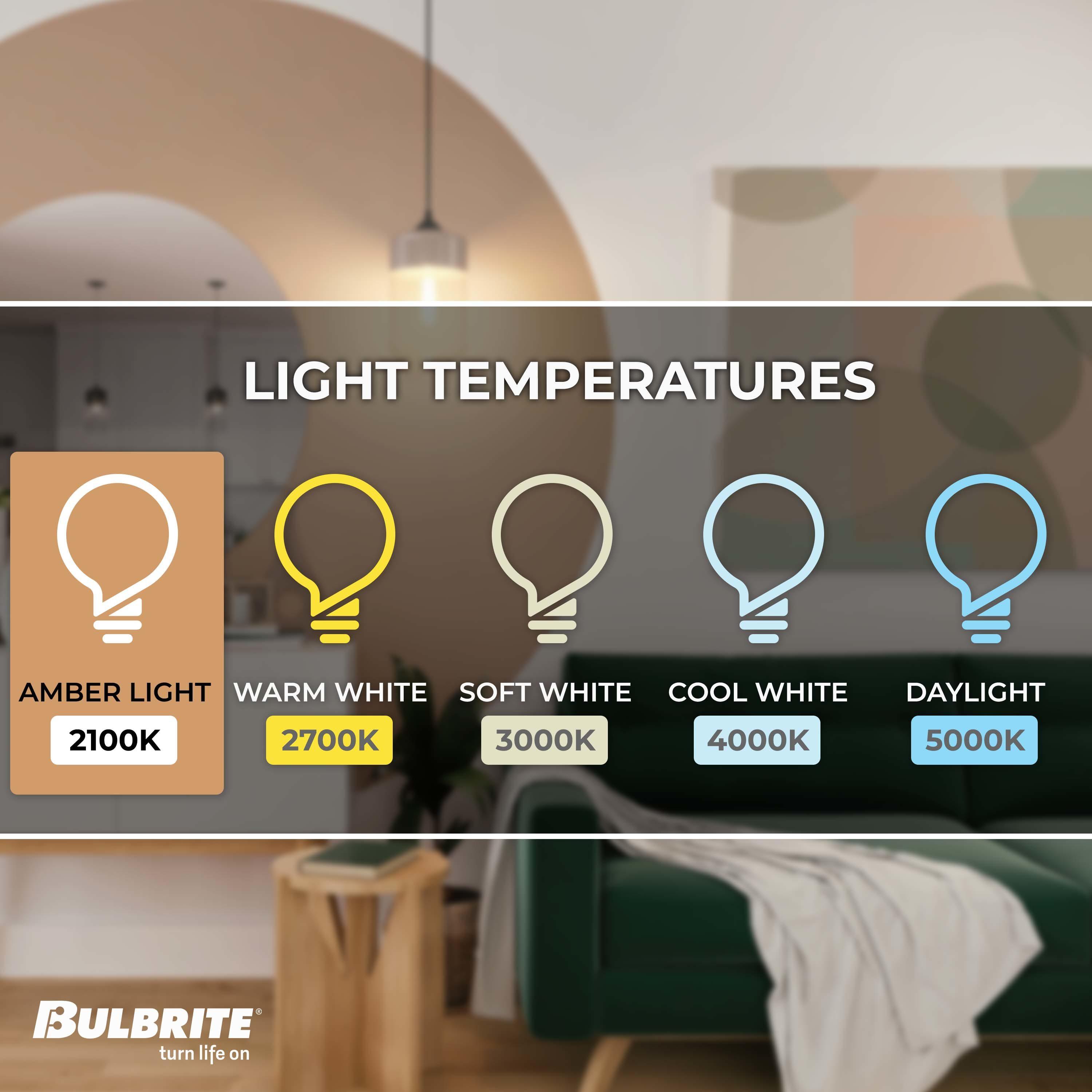 40 Watt Equivalent, T14 Incandescent, Antique Dimmable Bulb, (2200K) E26/Medium (Standard) Base