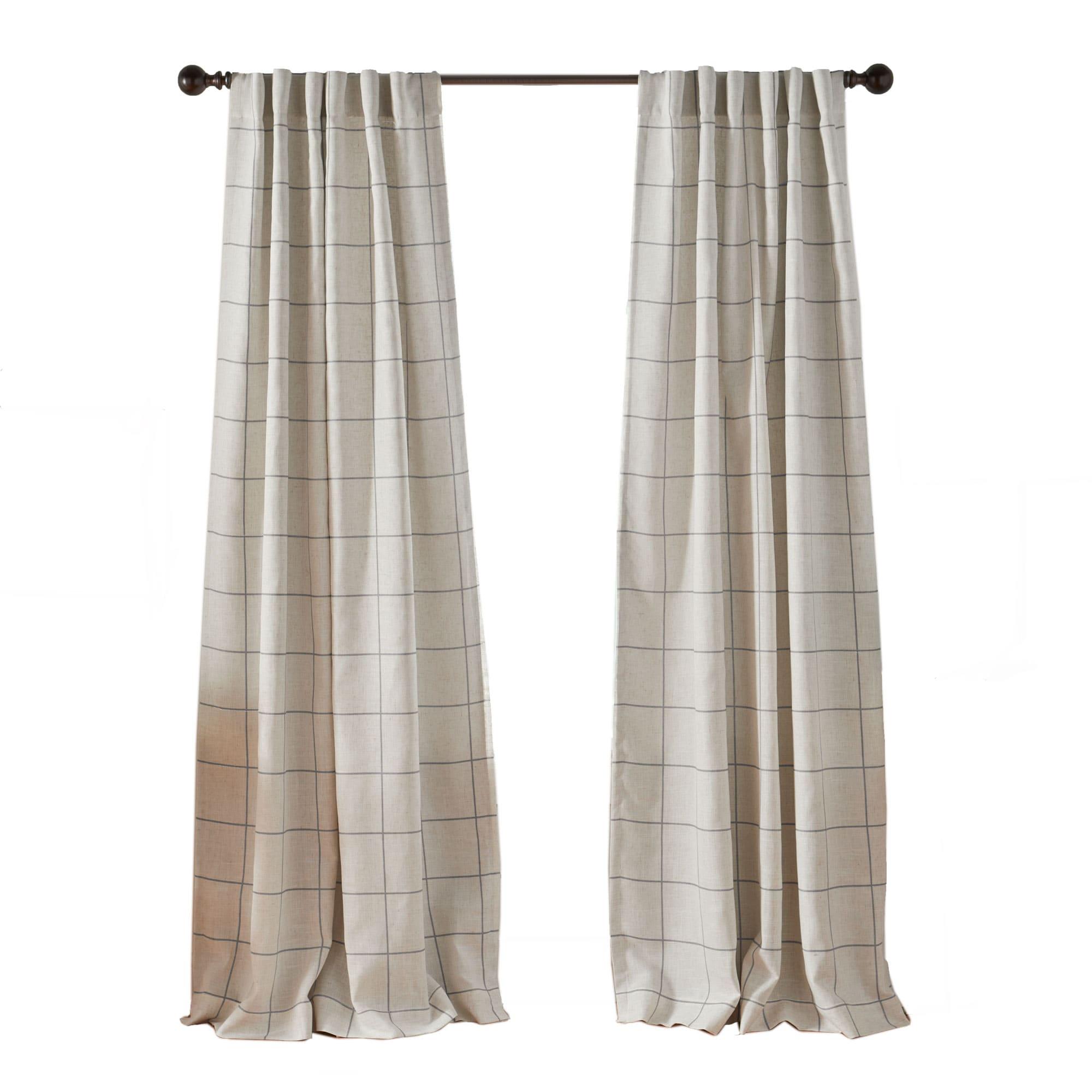 Gracie Oaks Fashions Plaid Blackout Window Curtain, with Back Tab and Rod Pocket Tabs, 1 Panel,52"W