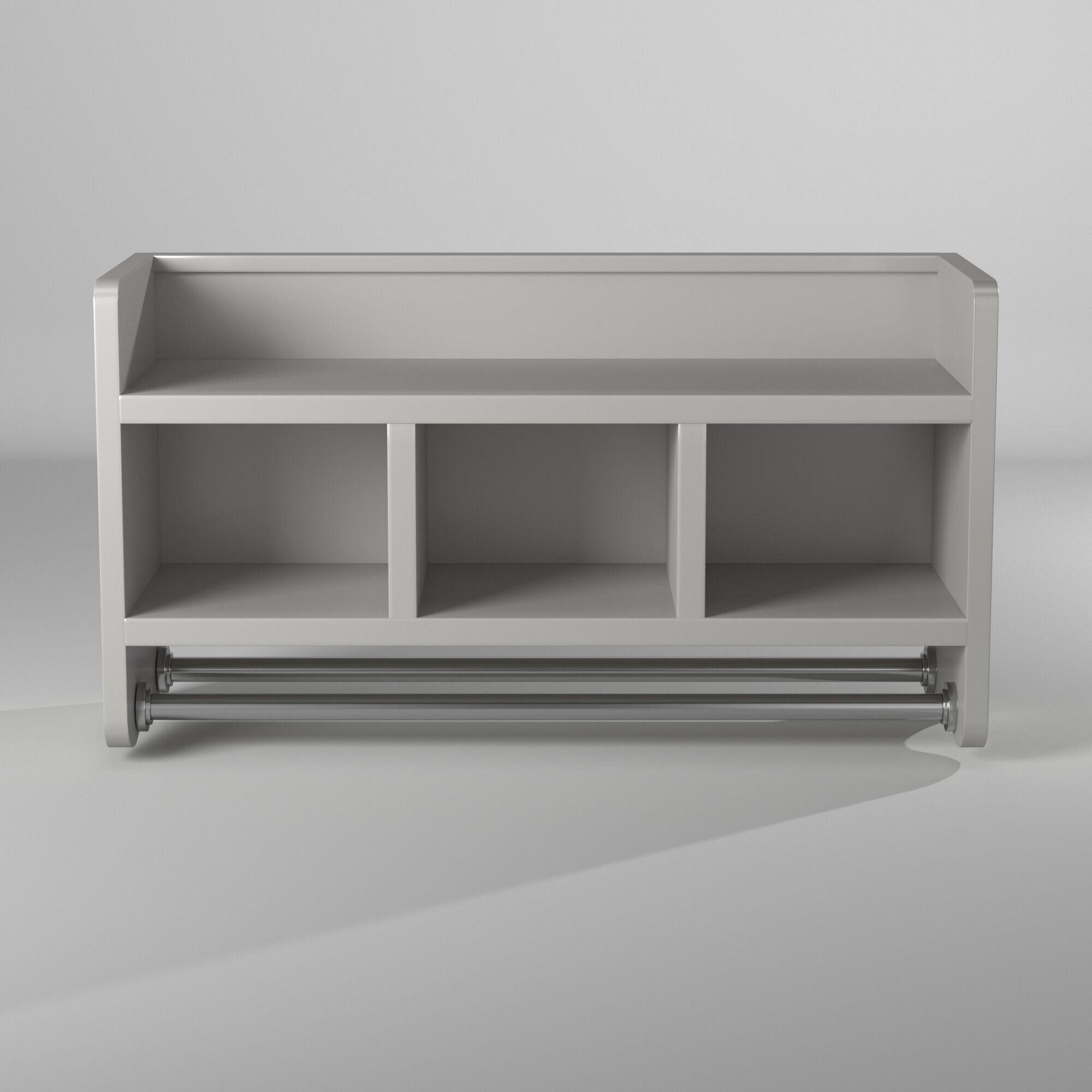 Decorative Wall Cabinet Gray 25" - Alaterre Furniture