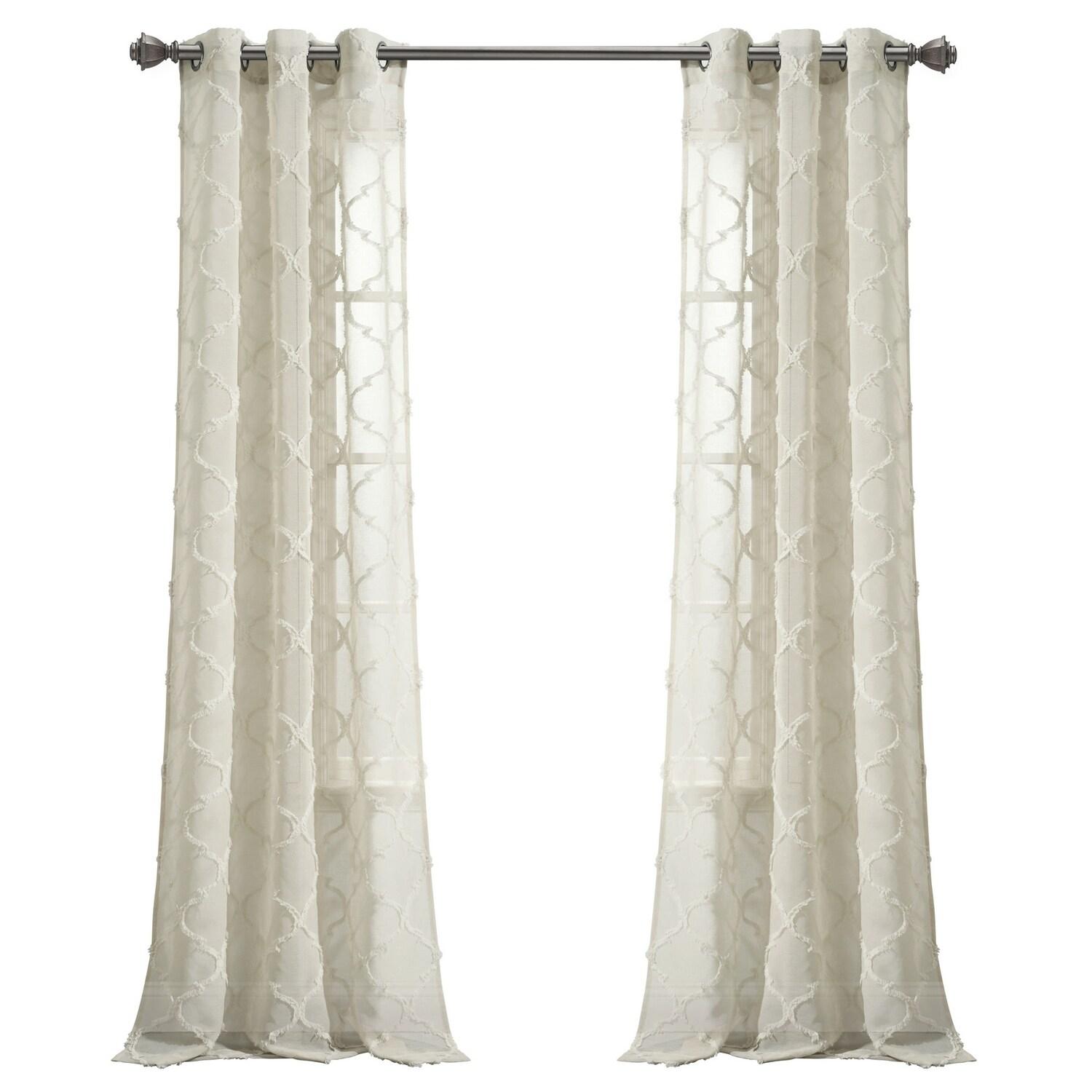 Lush Decor Avon Trellis Sheer Trellis Sheer Curtain Panels (Set of 2)