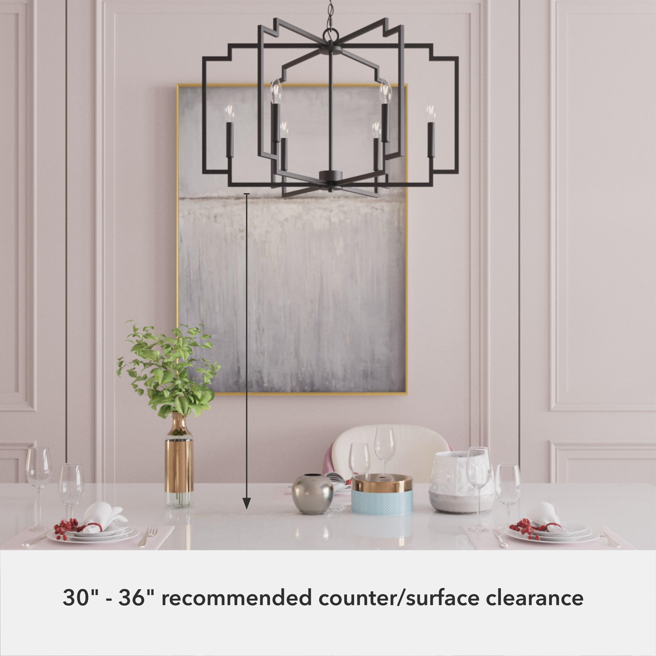 Hunter Fan Hunter 30 Inch Zoanne 6 Light Chandelier Ceiling Light Fixture