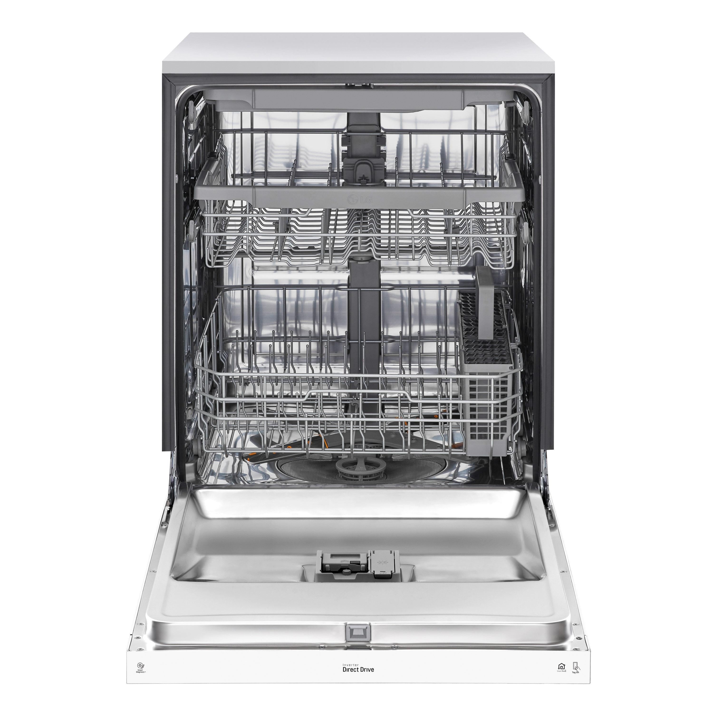 LG 24 in. PrintProof Stainless Steel Front Control Dishwasher with QuadWash, 3rd Rack & Dynamic Dry, 48 dBA