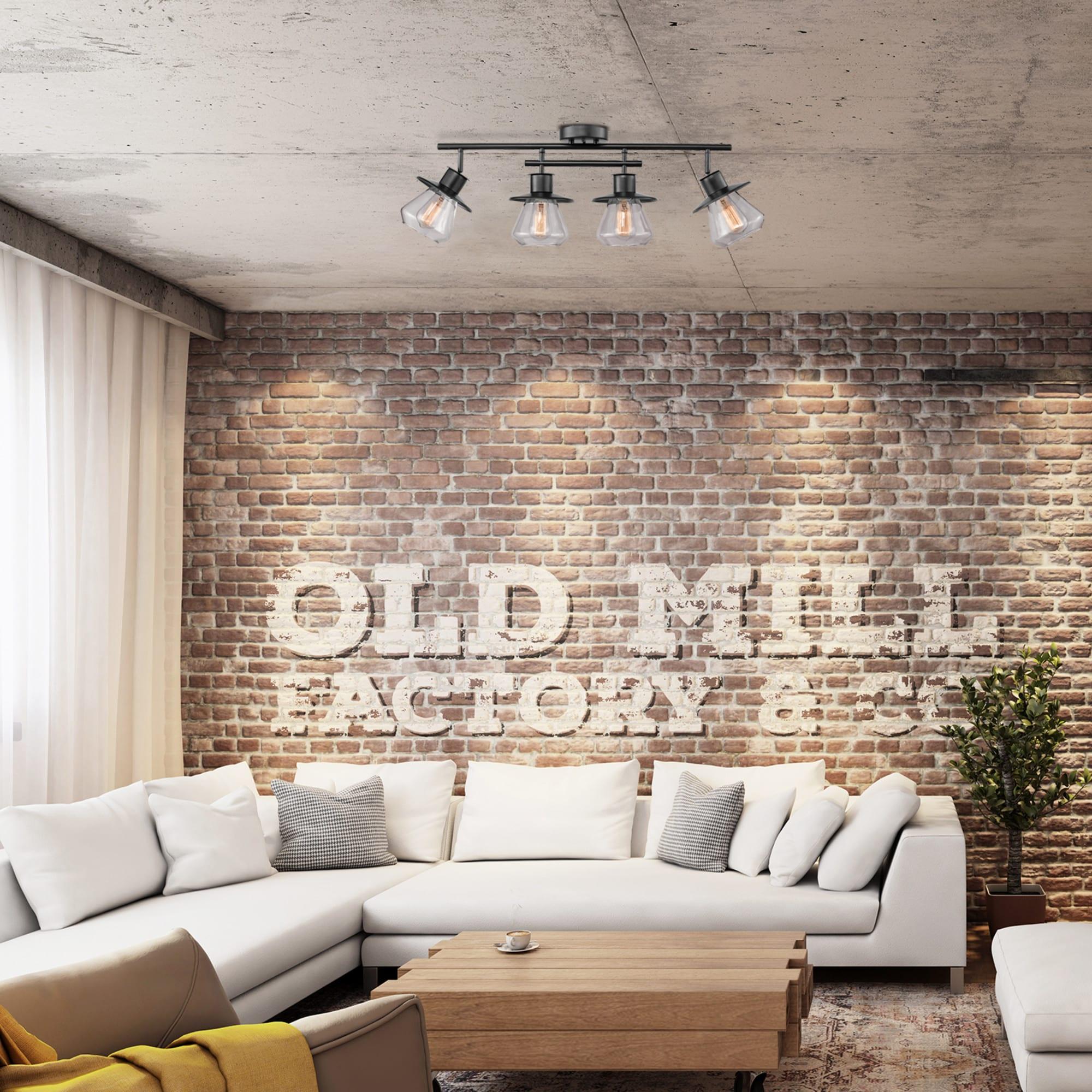 Globe Electric Nate 4-Light Dark Bronze Track Lighting Kit, 59530