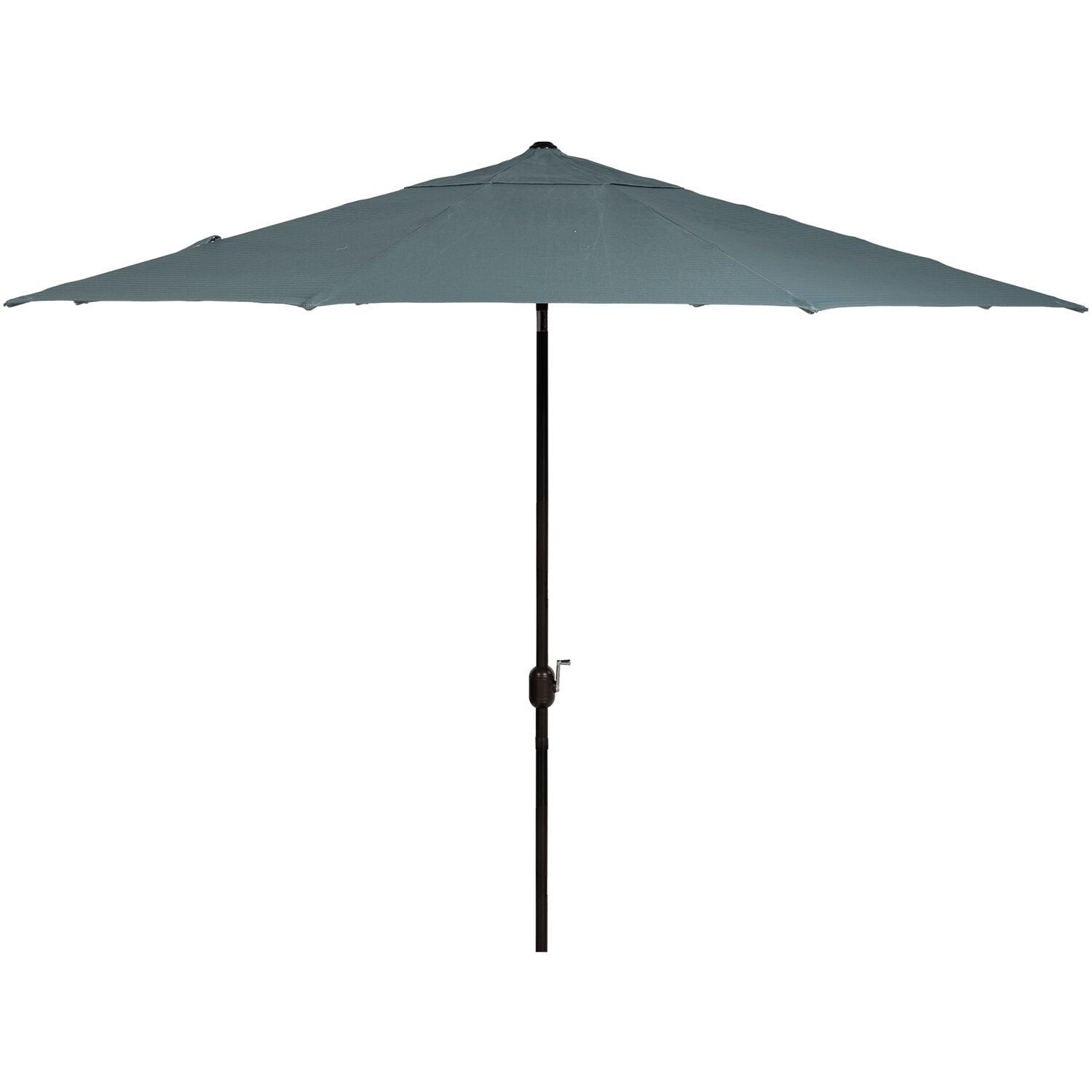 Hanover Montclair 11-Ft. Market Outdoor Umbrella in Ocean Blue
