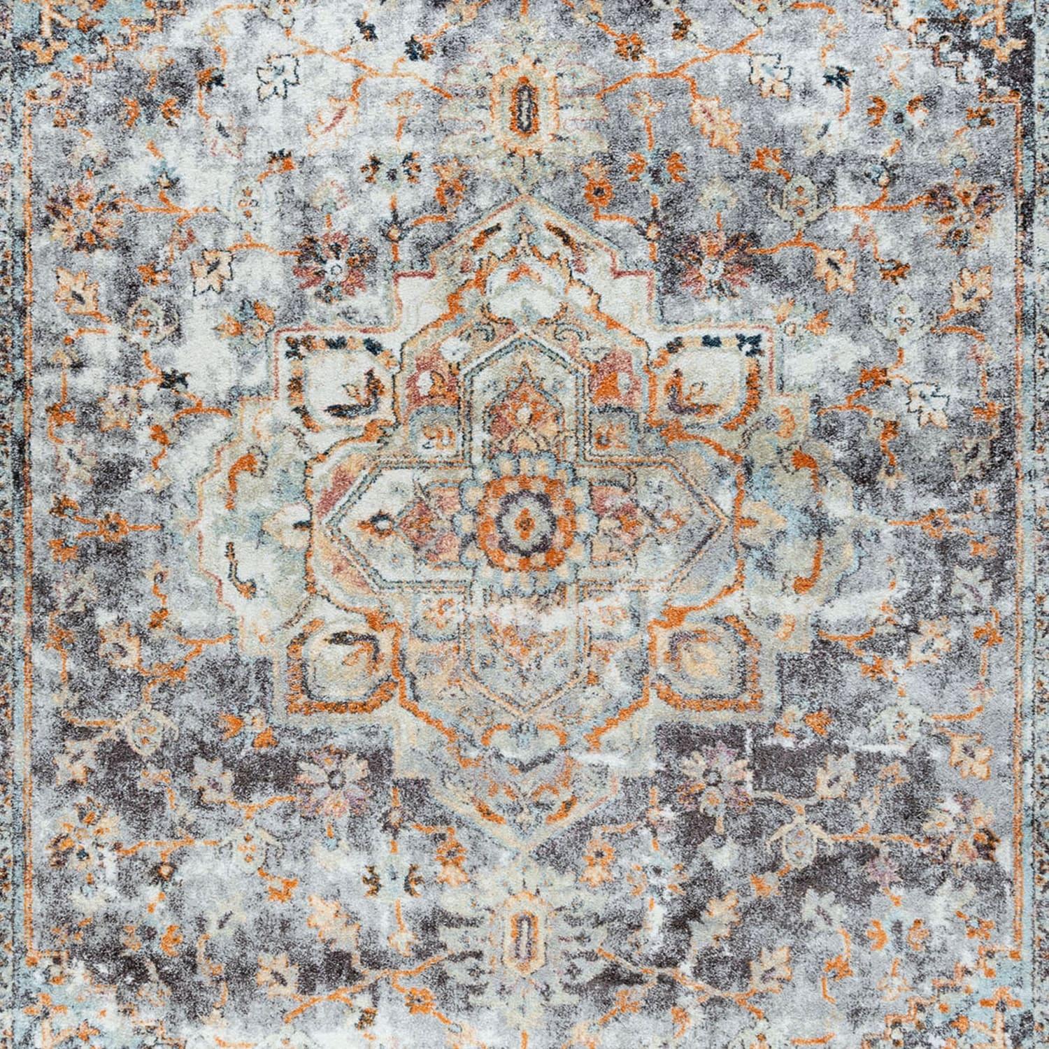 Tayse Wakefield Area Rug WFL4106 Traditional Blue Vintage Faded 7' 10" x 10' 3" Rectangle