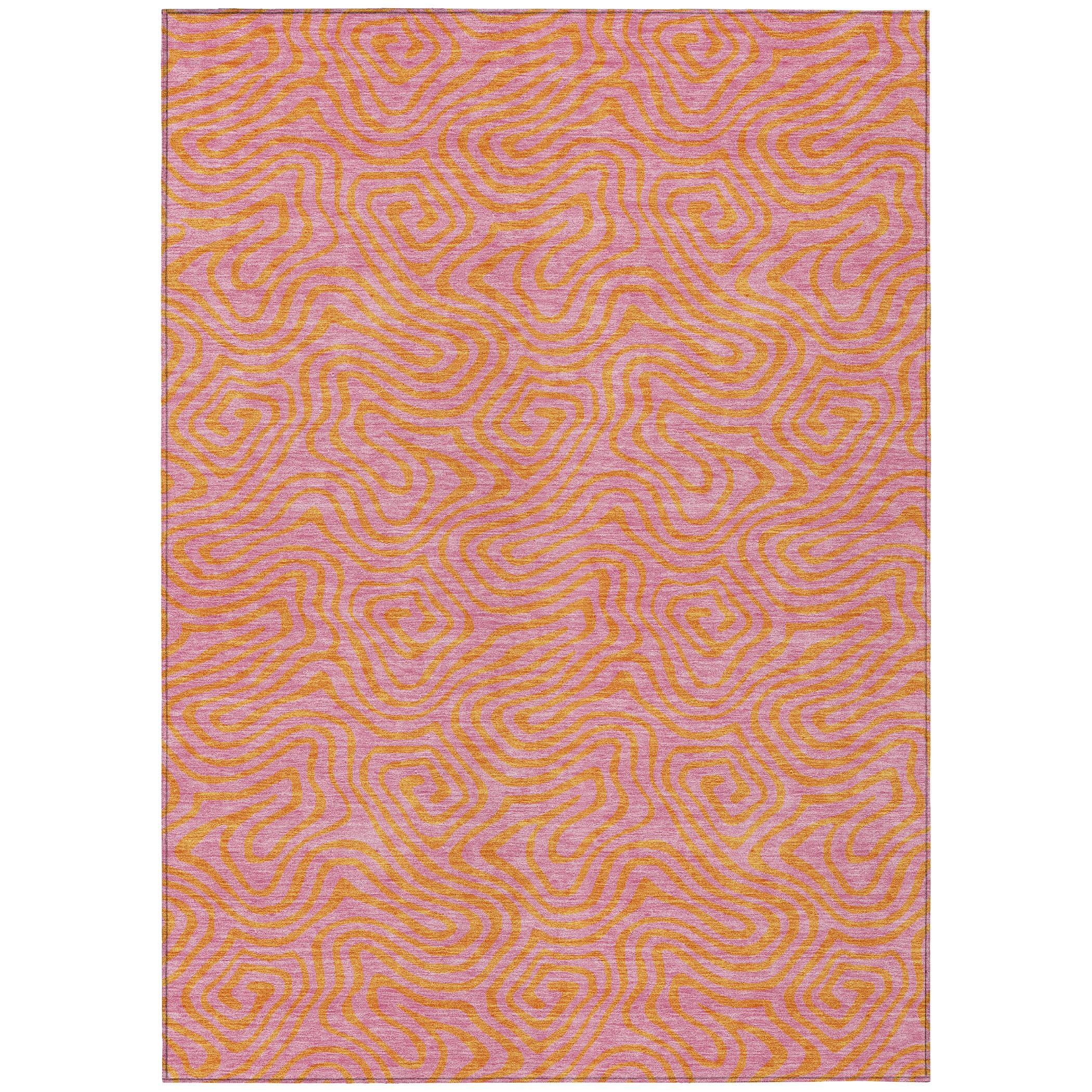 Machine Washable Indoor/Outdoor Chayden ACN1031 Pink Rug