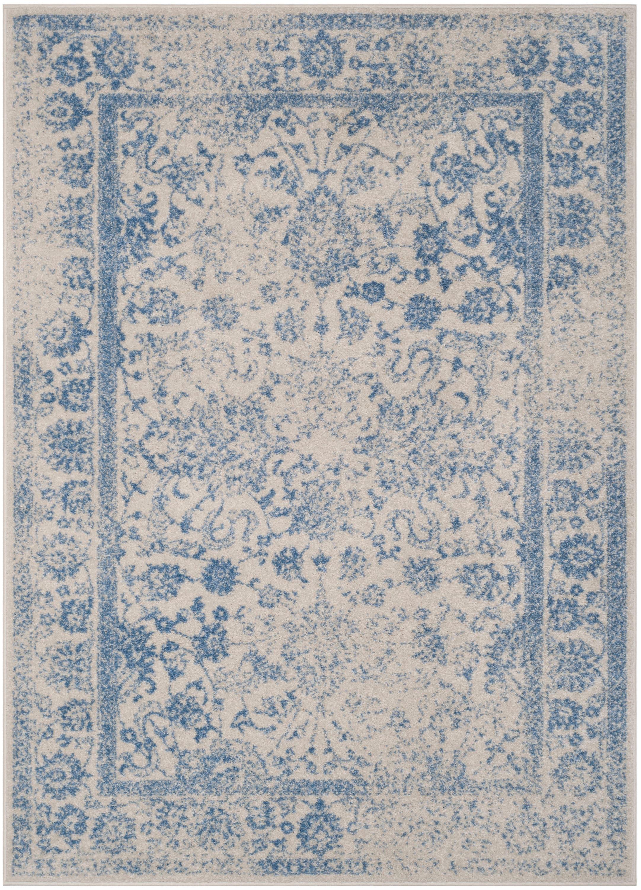 Adirondack ADR109 Machine Made Indoor Area Rug - Ivory/Light Blue - 6'x9' - Safavieh