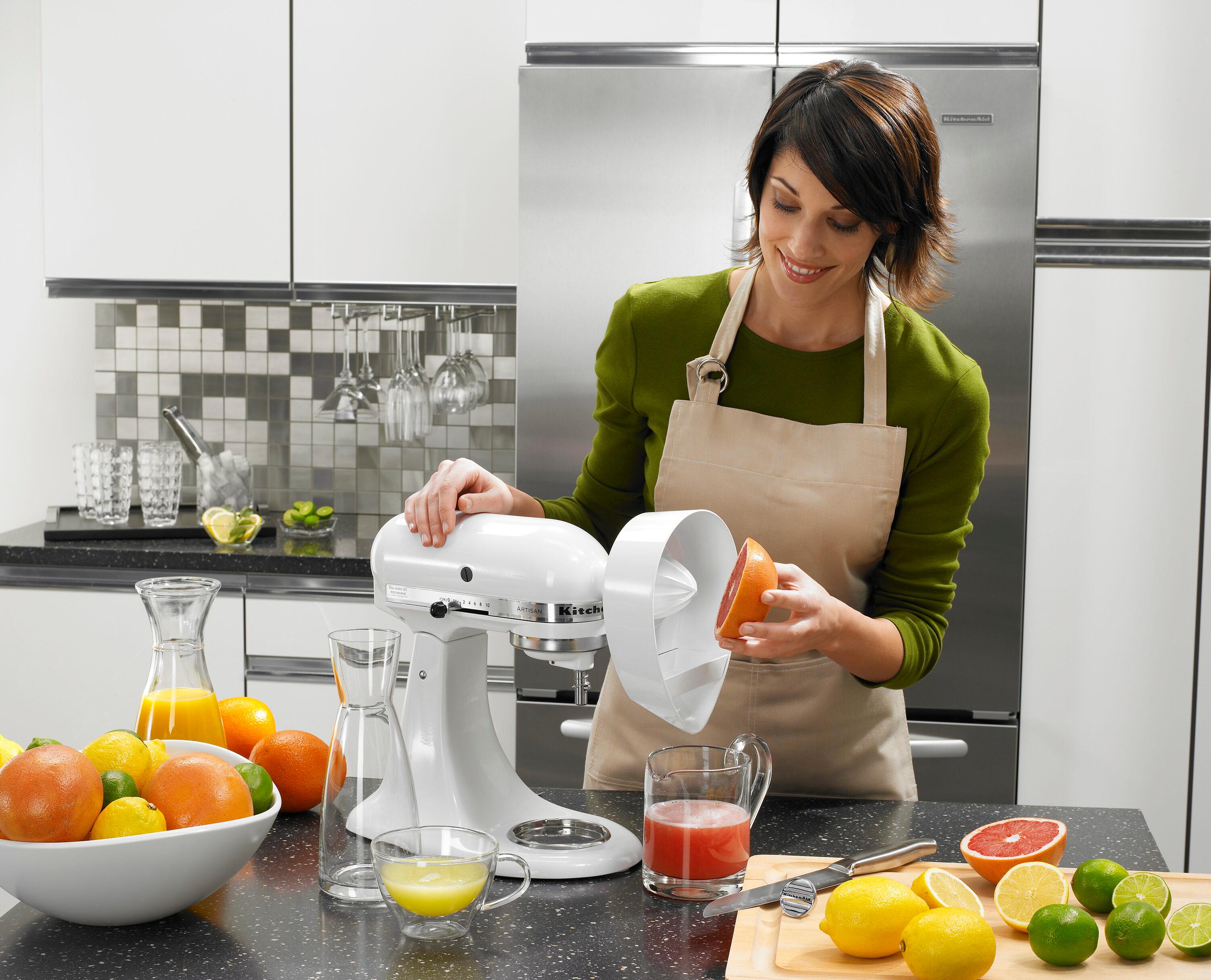 KitchenAid White Plastic Citrus Juicer Attachment for Stand Mixer
