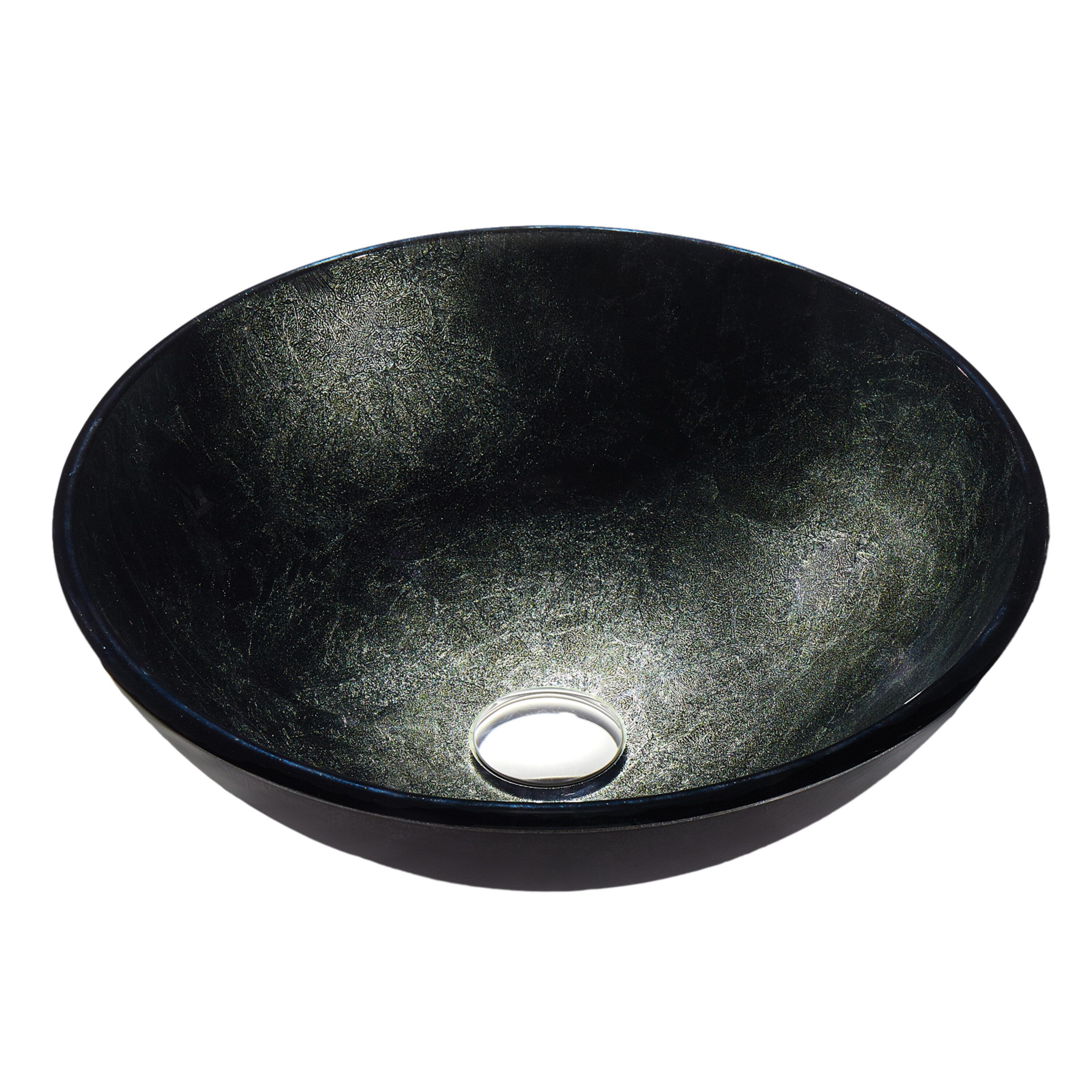 ANZZI 16.5'' Glass Circular Bathroom Sink