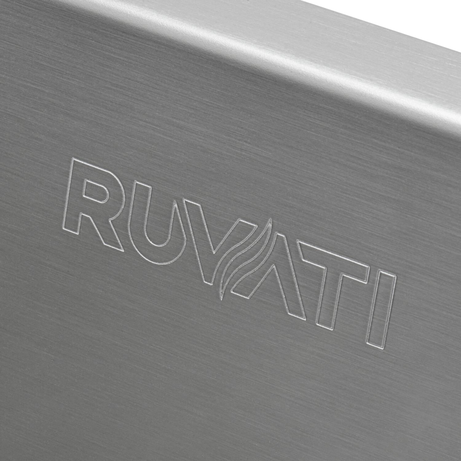 Ruvati Slope Bottom Offset Drain Reversible Kitchen Sink Undermount Stainless Steel