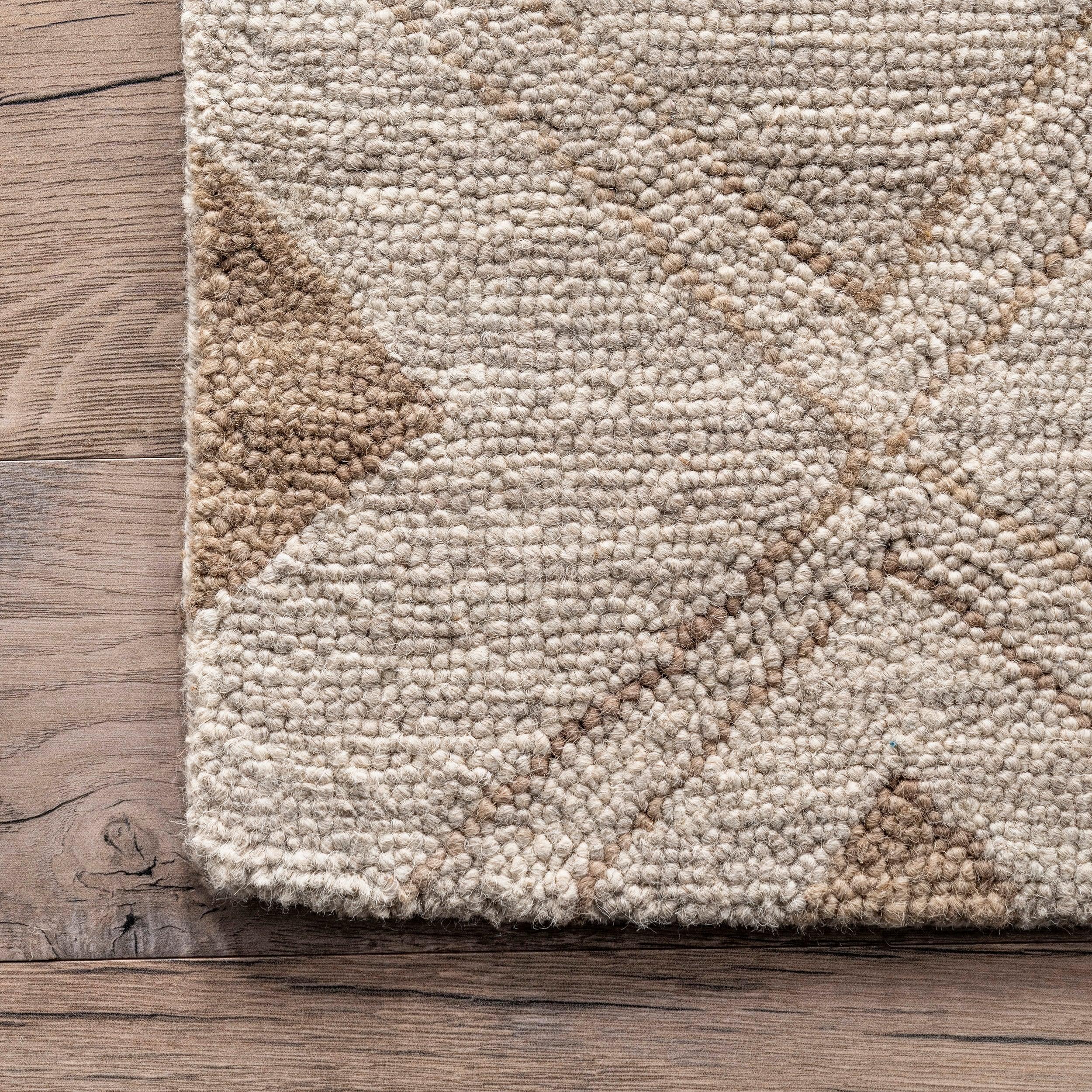 Arvin Olano x Rugs USA Trellis Wool Beige Area Rug