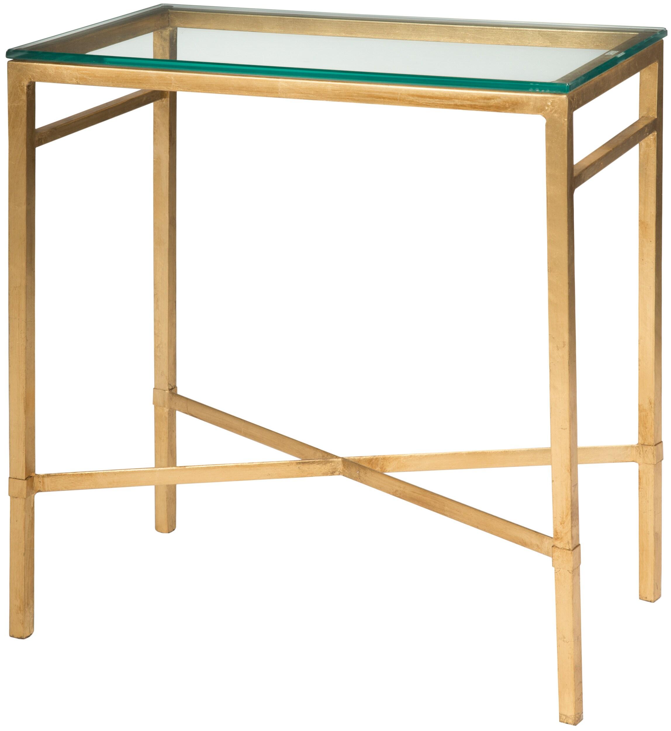 Viggo Side Table - Gold/Glass - Safavieh.