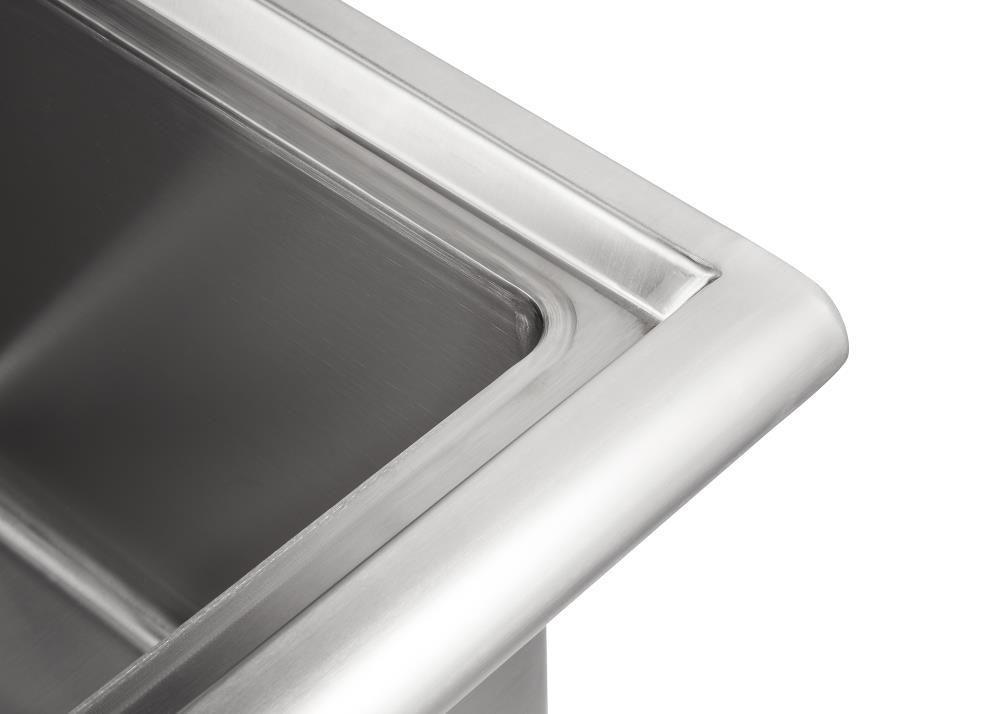 TRINITY EcoStorage 21.5 in. W x 49.3 in. H x 24 in. D NSF Stainless Steel Utility Sink w/ Faucet