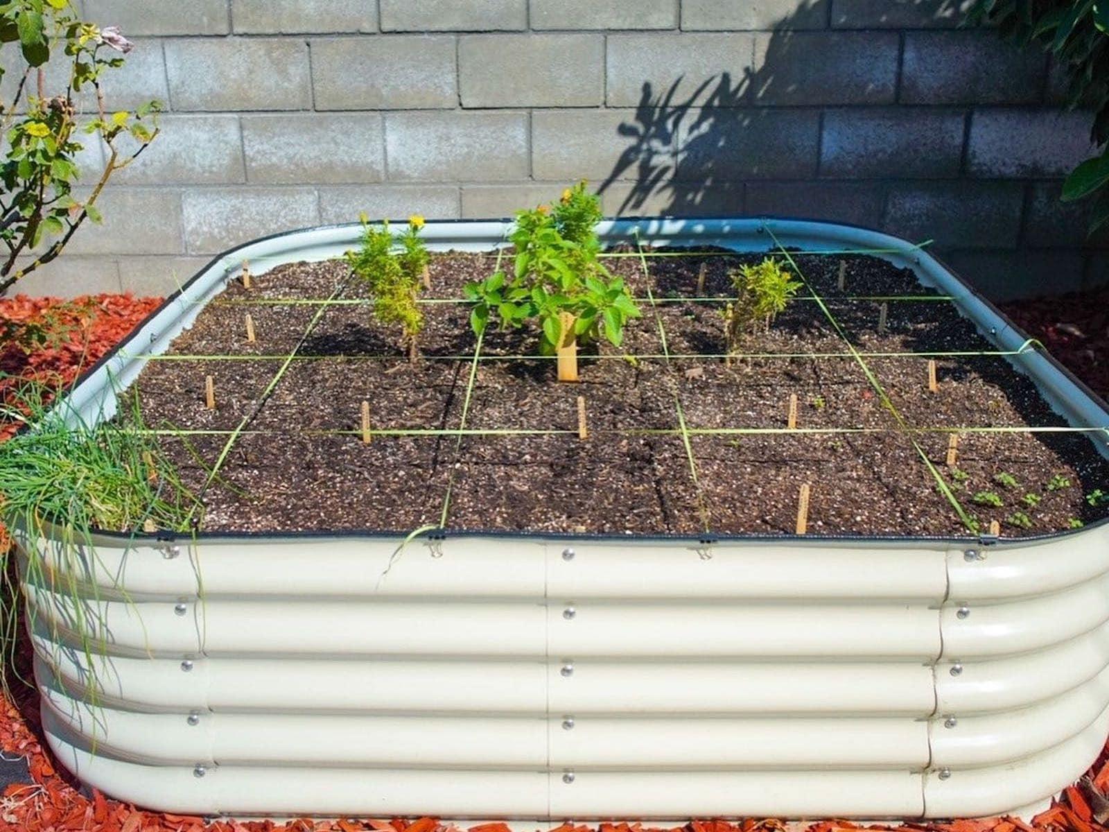 17" Tall 9 In 1 Modular Metal Outdoor Raised Garden Bed