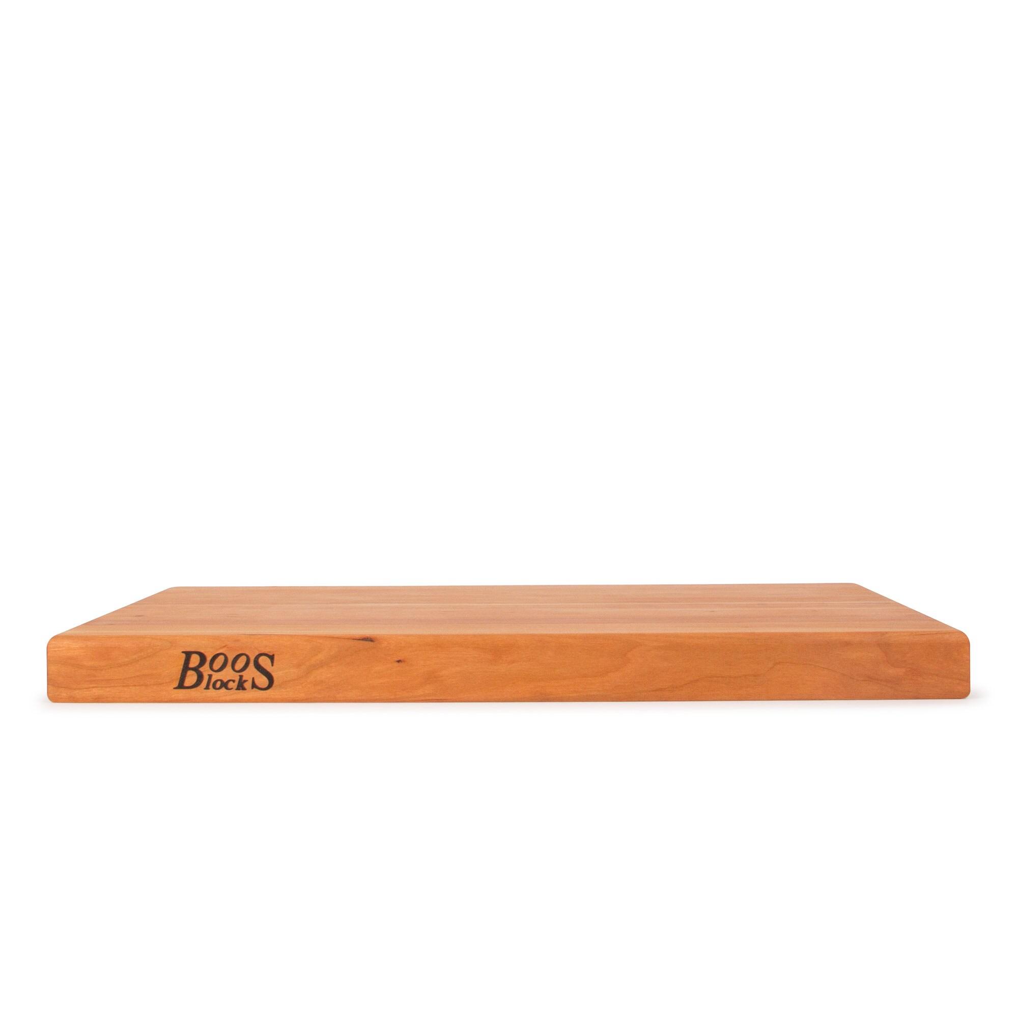 John Boos Boos Block R-Board Series Large Reversible Wood Cutting Board, 1.5-Inch Thickness, 20" x 15" x 1 1/2", Cherry