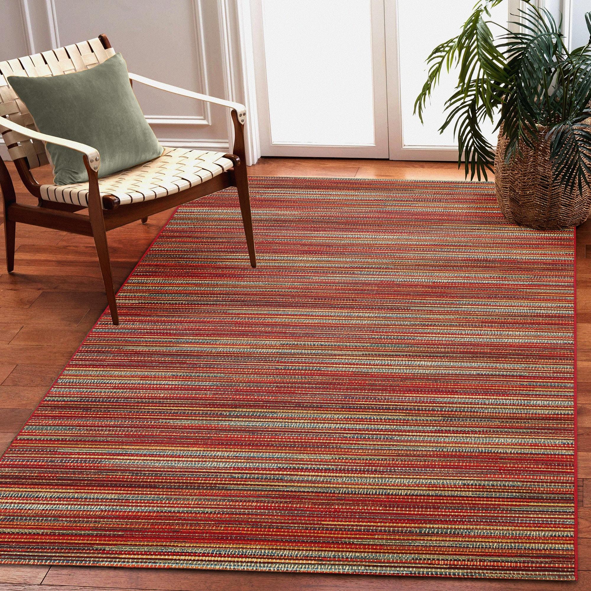 Liora Manne Marina Stripes Indoor/Outdoor Rug Saffron 3'3" x 4'11"