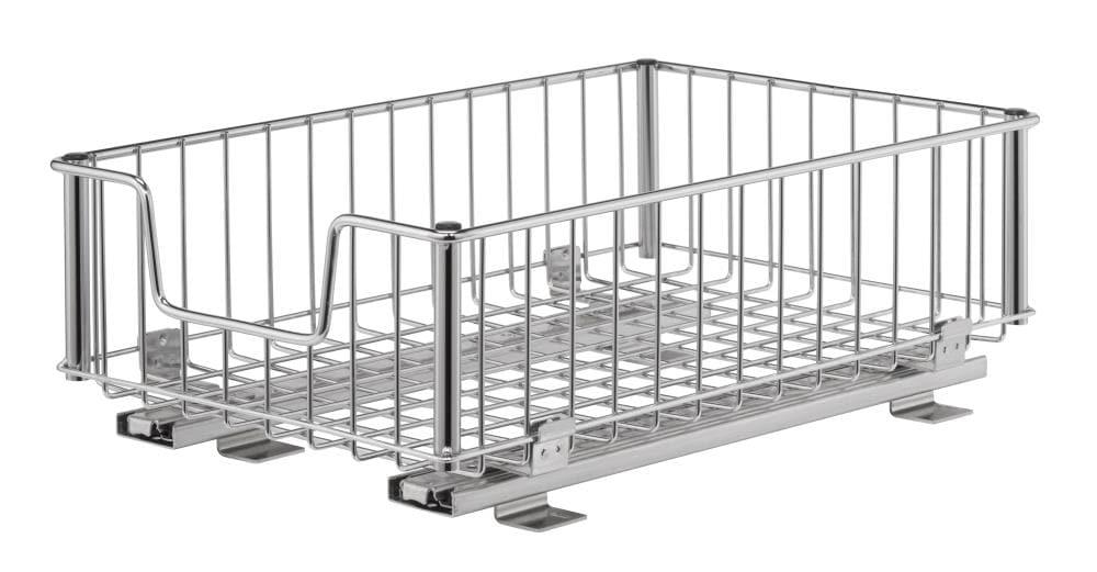 Trinity TRINITY 11.5 in. W x 6.25 in. H x 17.75 in. D Chrome Steel Wire in Cabinet Sliding Drawer