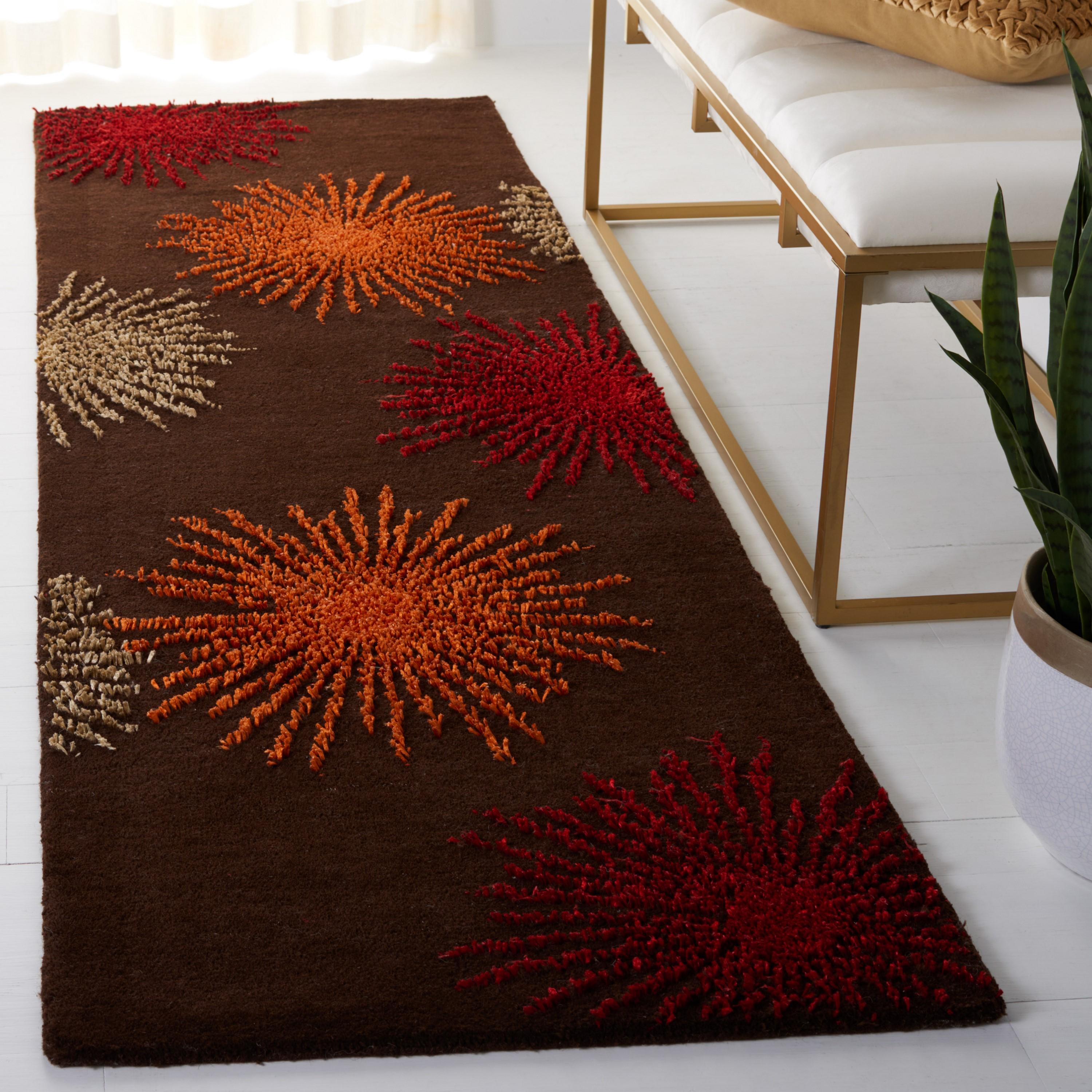 Soho SOH712 Hand Tufted Runner Rug - Brown/Multi - 2'6"x6' - Safavieh.