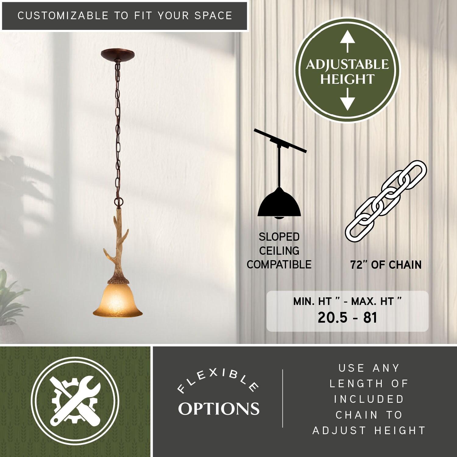 Vaxcel Lodge 1 - Light Pendant in  Noachian Stone