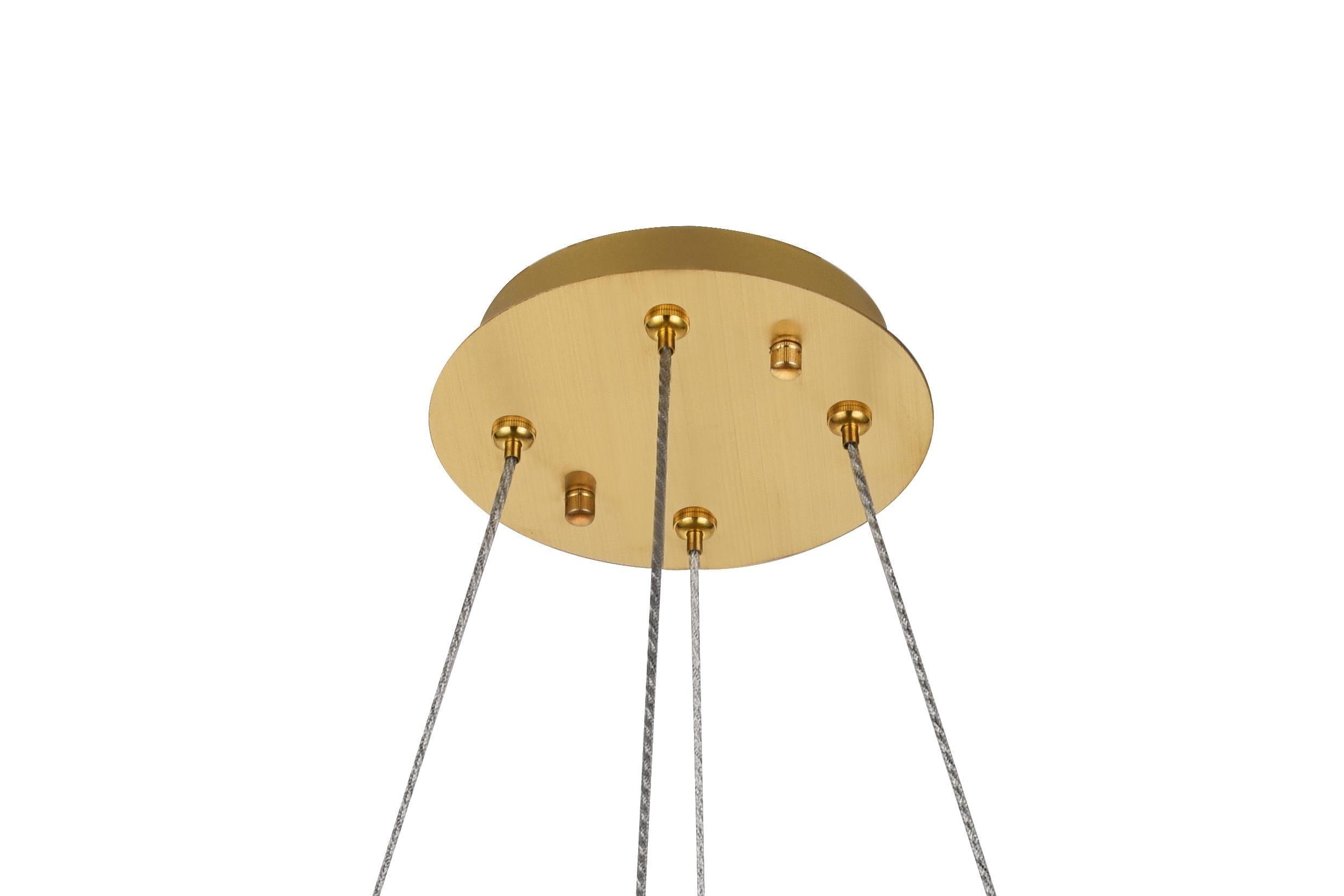 Monroe Integrated LED chip light gold Chandelier Clear Royal Cut Crystal