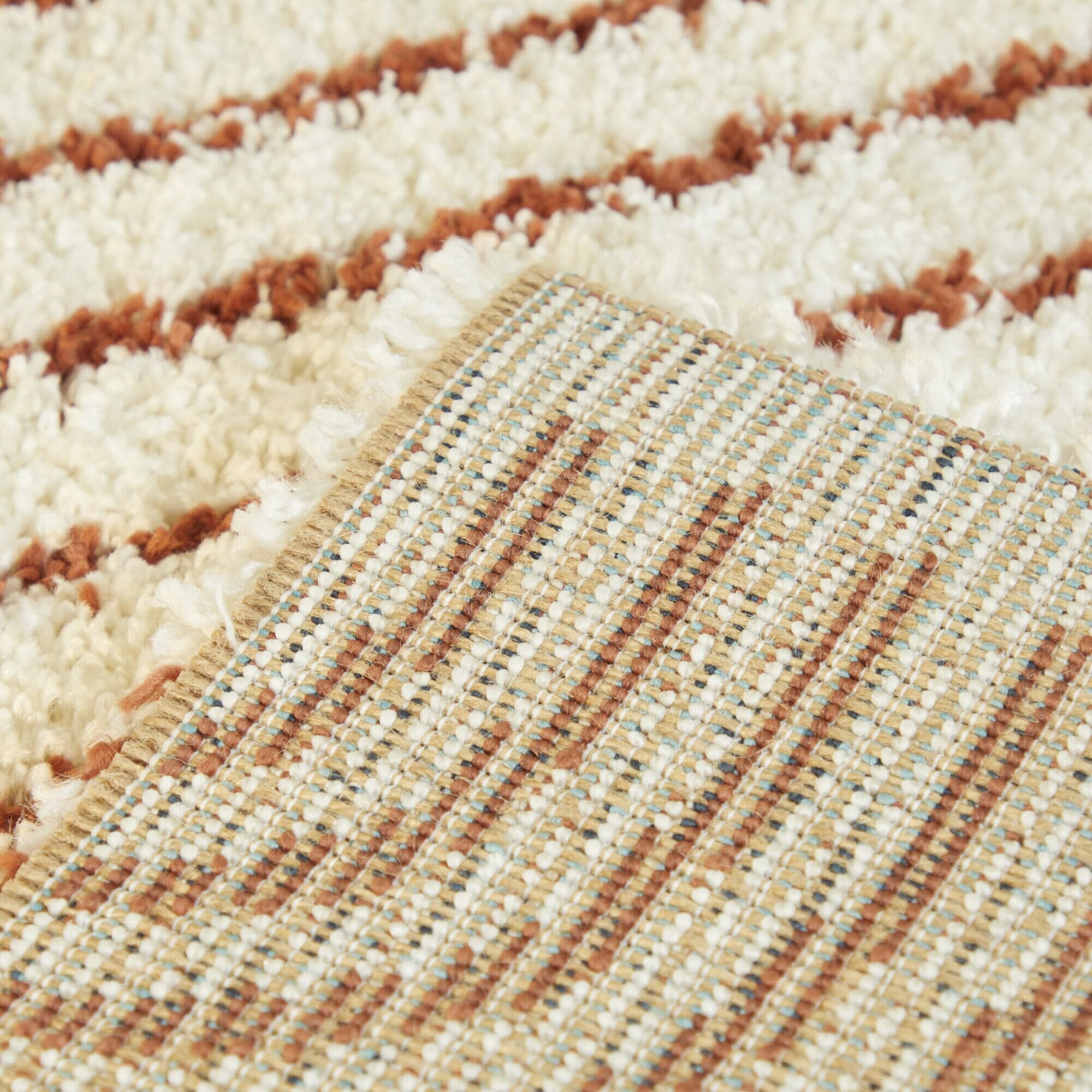 7'10"x10' Hailey Rainbow Striped Kids' Rug White/Red - Balta Rugs: Playroom, Bedroom, High Pile, Fade & Stain Resistant