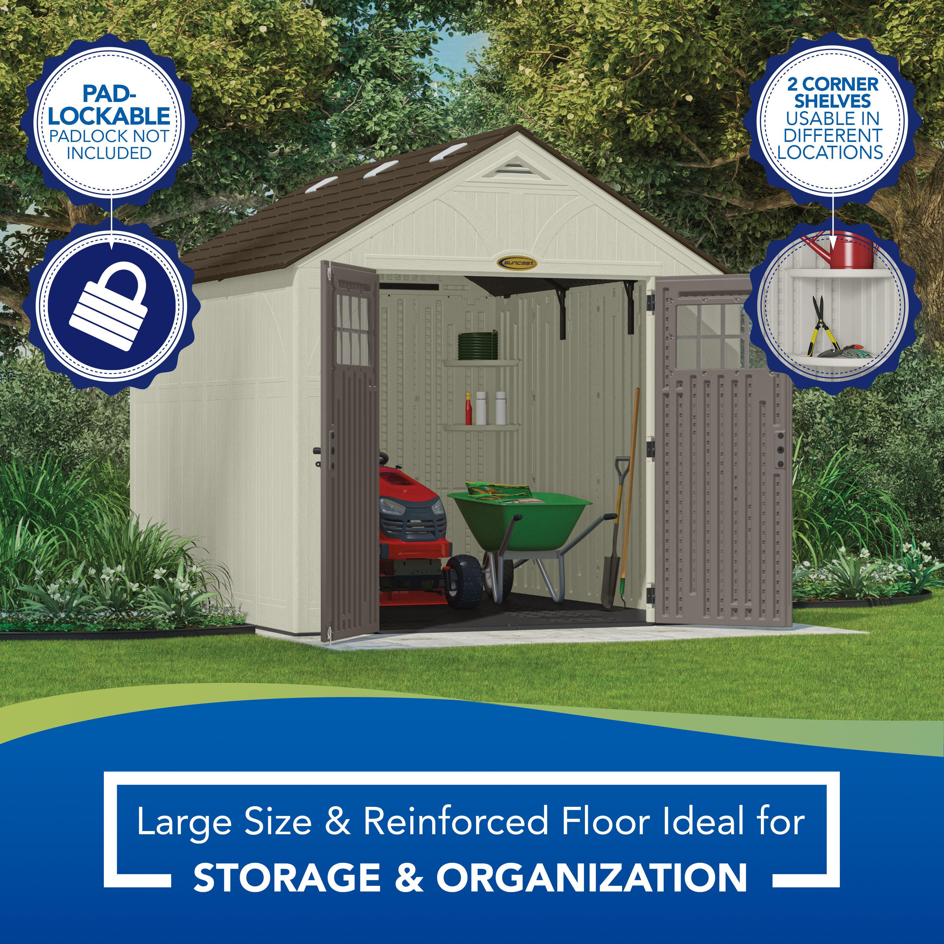 Suncast Suncast Outdoor Vanilla Resin Storage Shed
