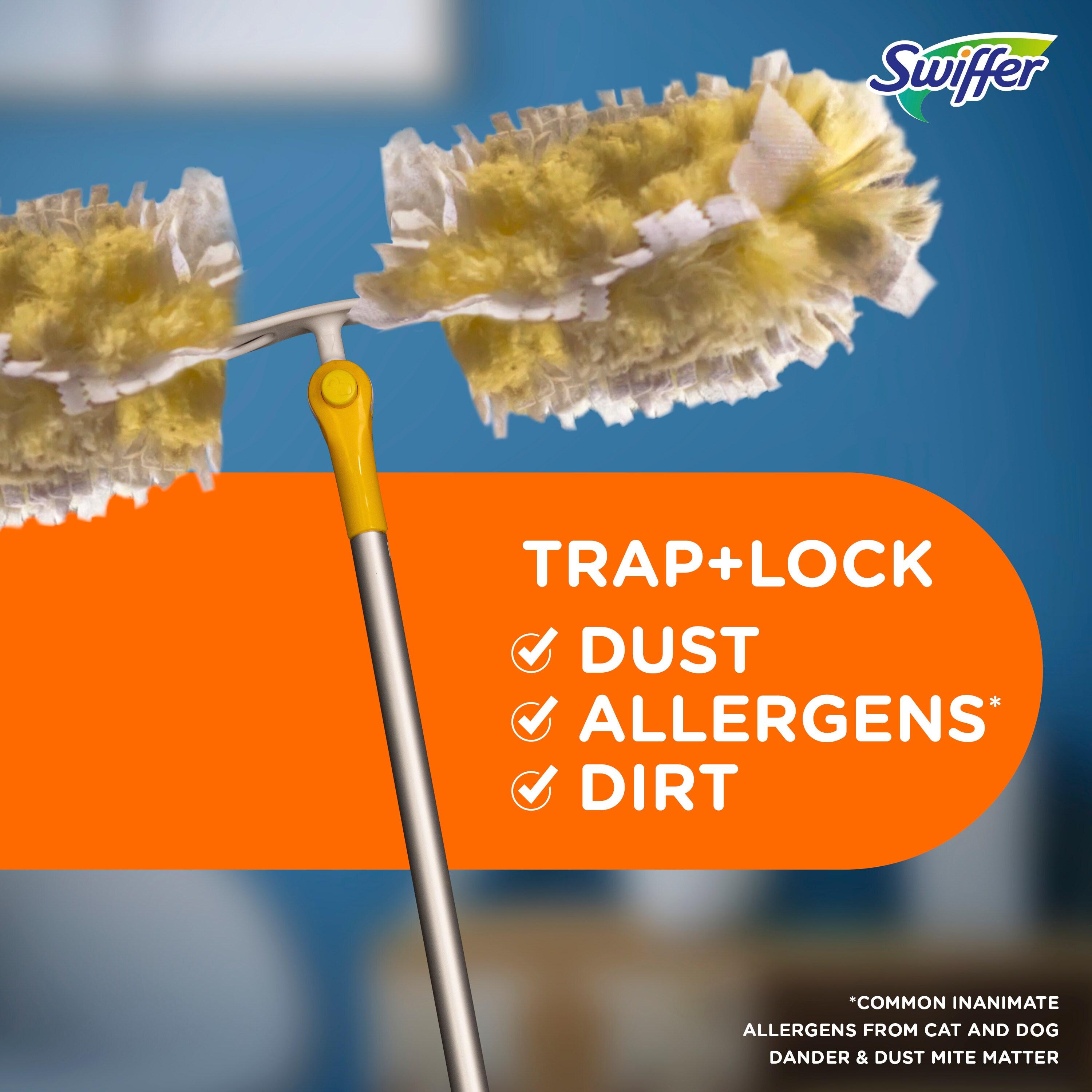 Swiffer Dusters Heavy Duty Super Extendable Handle Dusting Kit(Extension Pole, Extendable Handle,4 Duster Refill) - 4ct