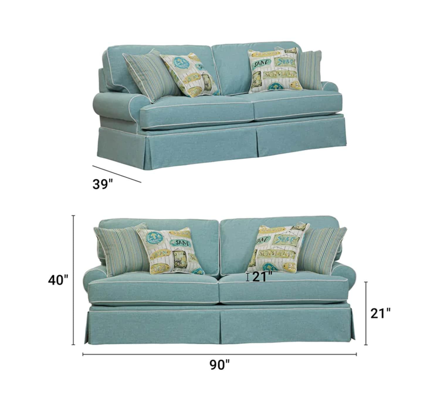Furniture Classics 8-010-S275A Coastal Aqua Series Sofa