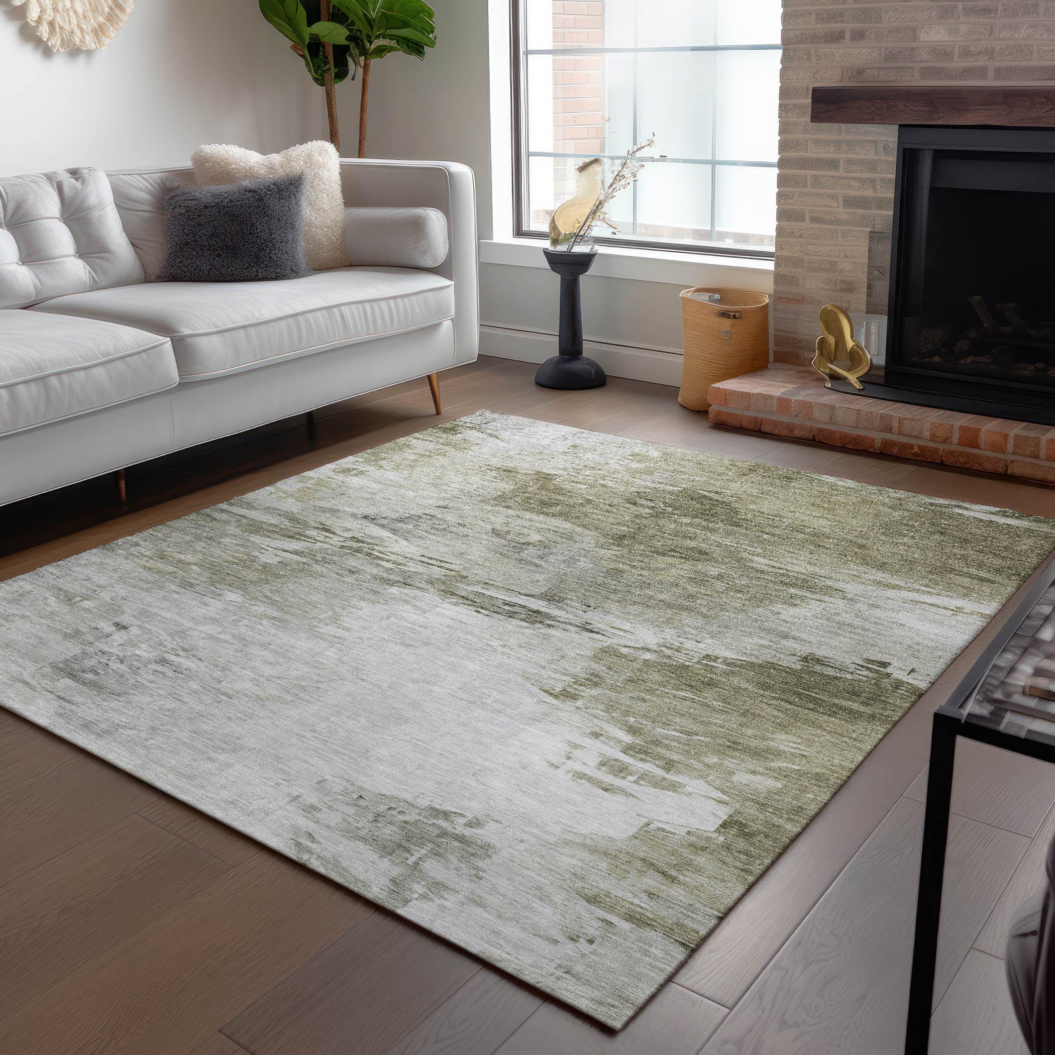 Taupe Synthetic Flat Woven Reversible 9' x 12' Area Rug