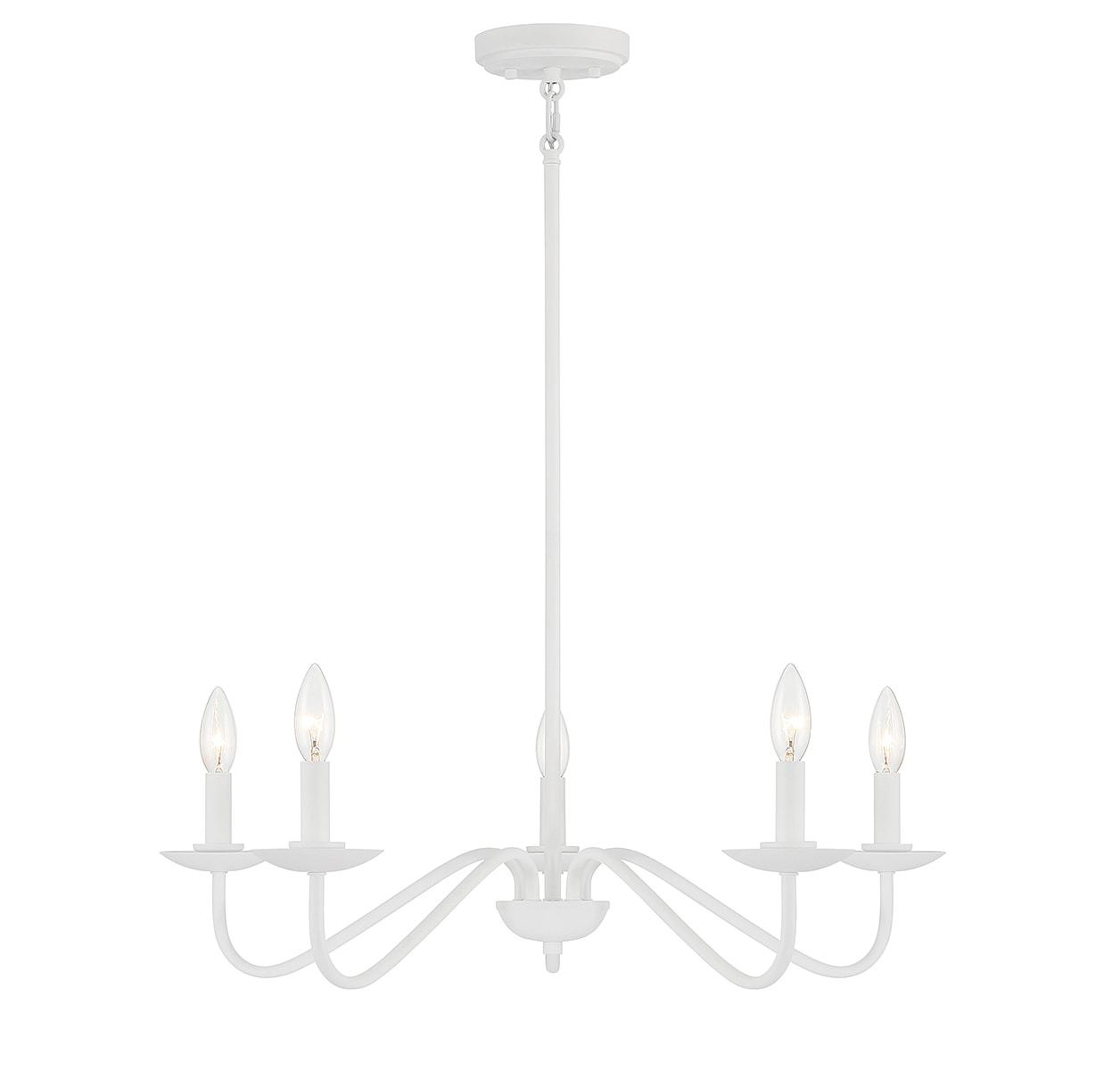 Trade Winds Aidan 5-Light Chandelier in Bisque White