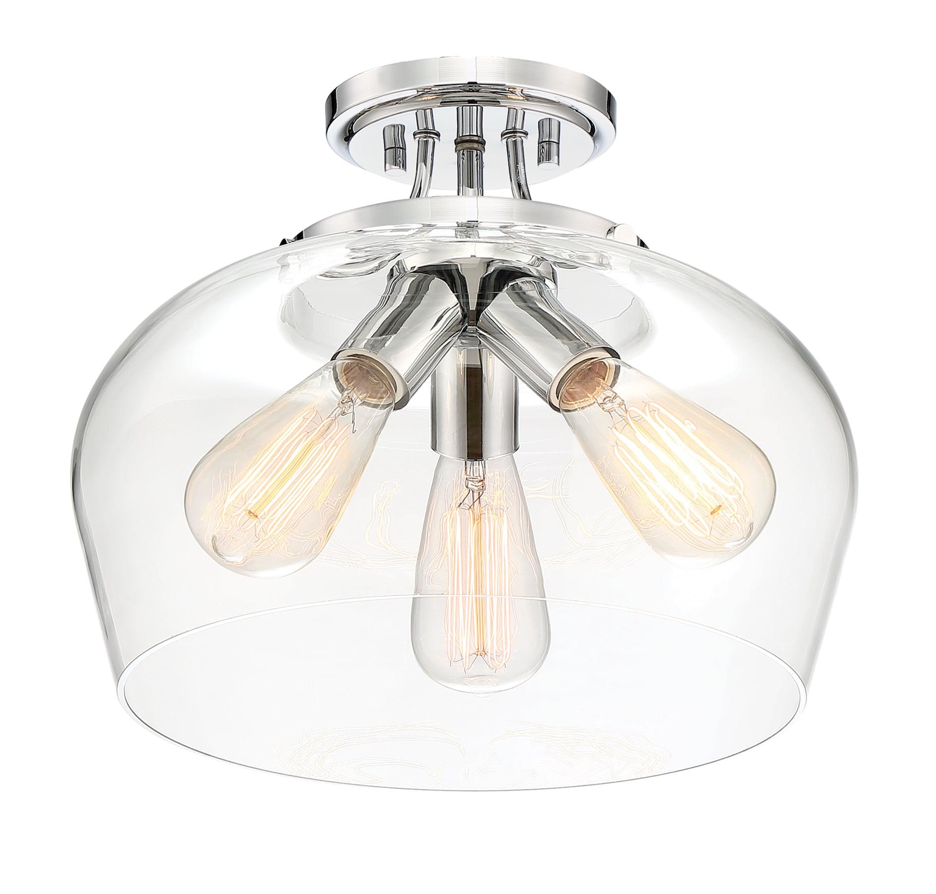 Savoy House Octave 3 - Light Semi-Flush Mount in  Polished Chrome