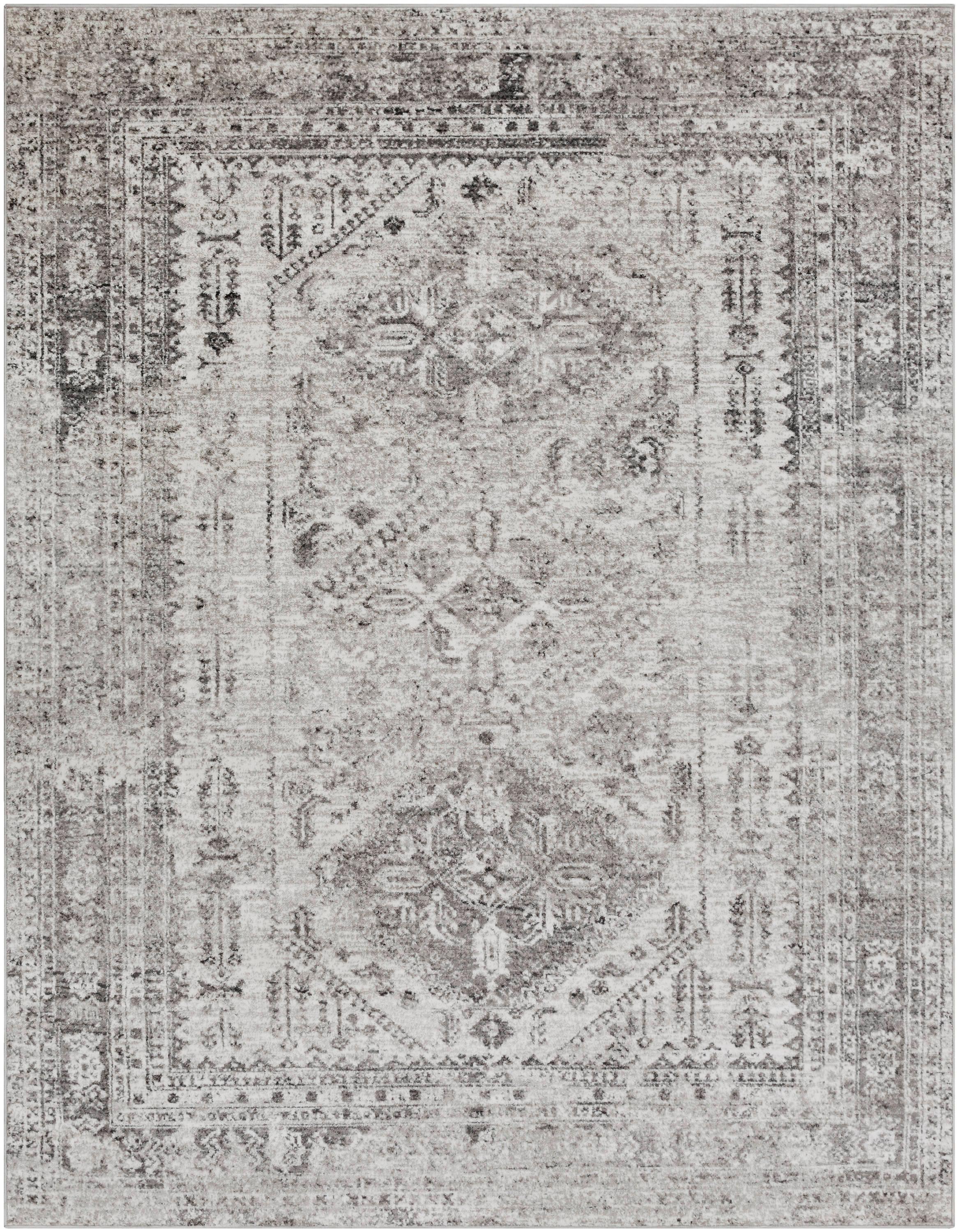Livabliss Desta Vintage Oriental Area Rug,7'10" x 10'2",Charcoal